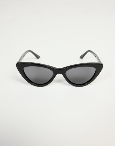 The Isla Sunglasses (Black Black) - By Banbe - Black Tinted Cate Eye Sunglasses - Women's Accessories - Charcoal Clothing