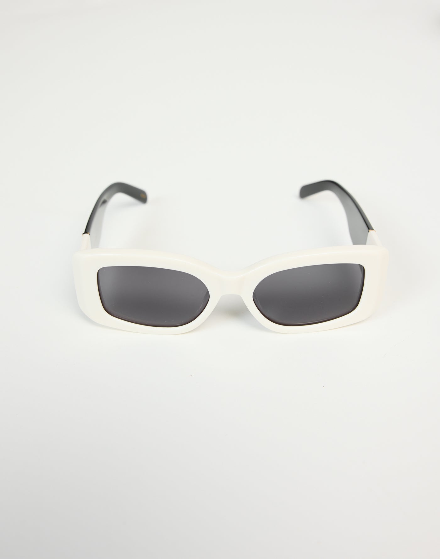 The Margot Sunglasses (Black Ivory) - By Banbe -White Frame Black Tinted Sunglasses - Women's Accessories - Charcoal Clothing