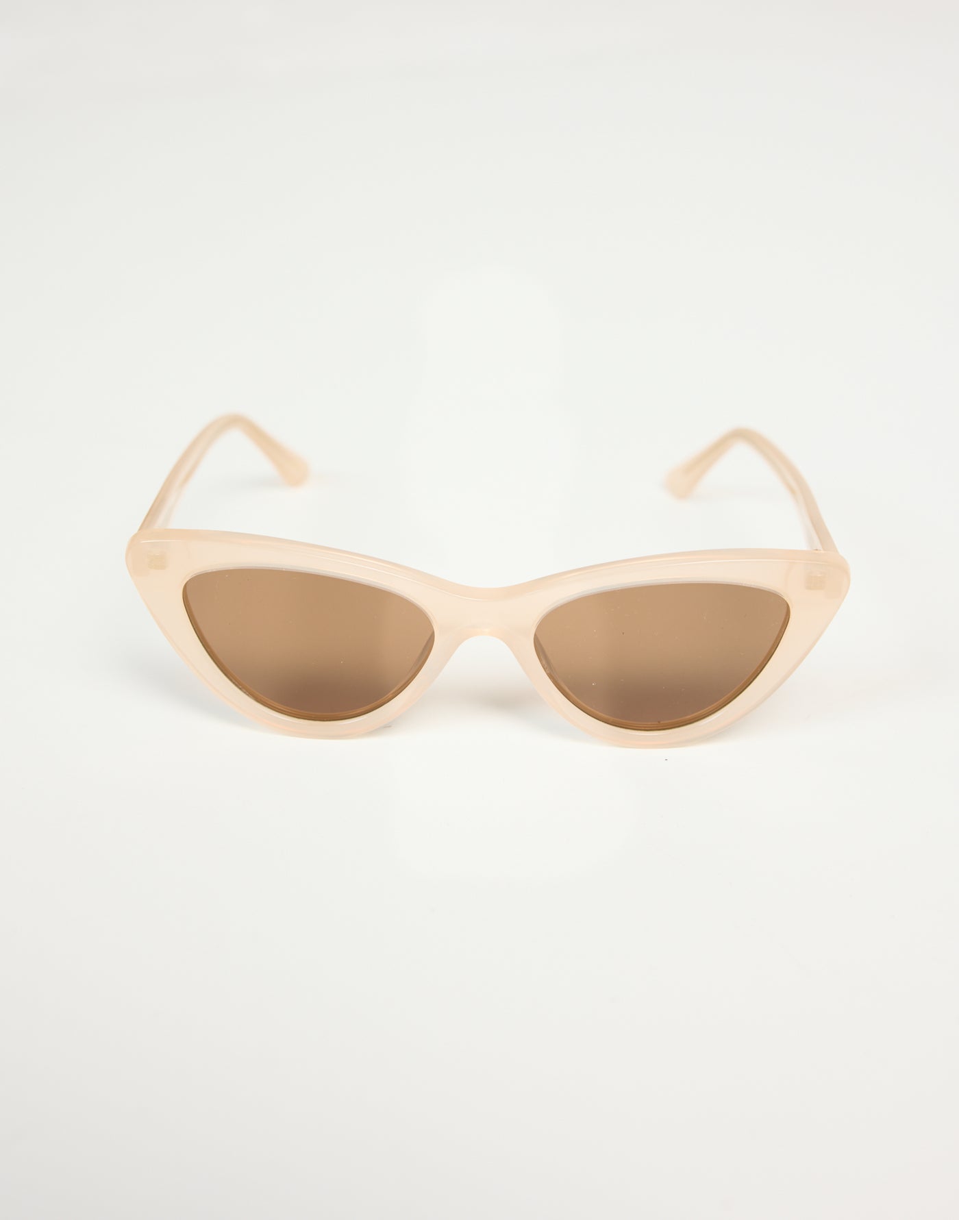 The Isla Sunglasses (Pearl Honey) - By Banbe - Beige Frame Brown Tinted Cate Eye Sunglasses - Women's Accessories - Charcoal Clothing