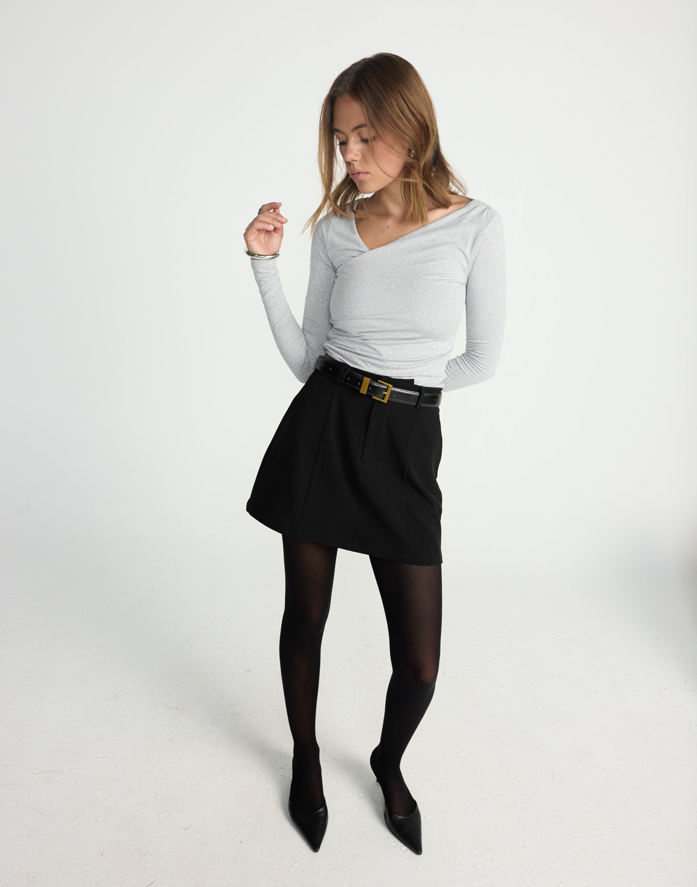 Clarke Mini Skirt (Black) | CHARCOAL EXCLUSIVE | Oversized Workwear Suiting Blazer - Women's Skirt - Charcoal Clothing
