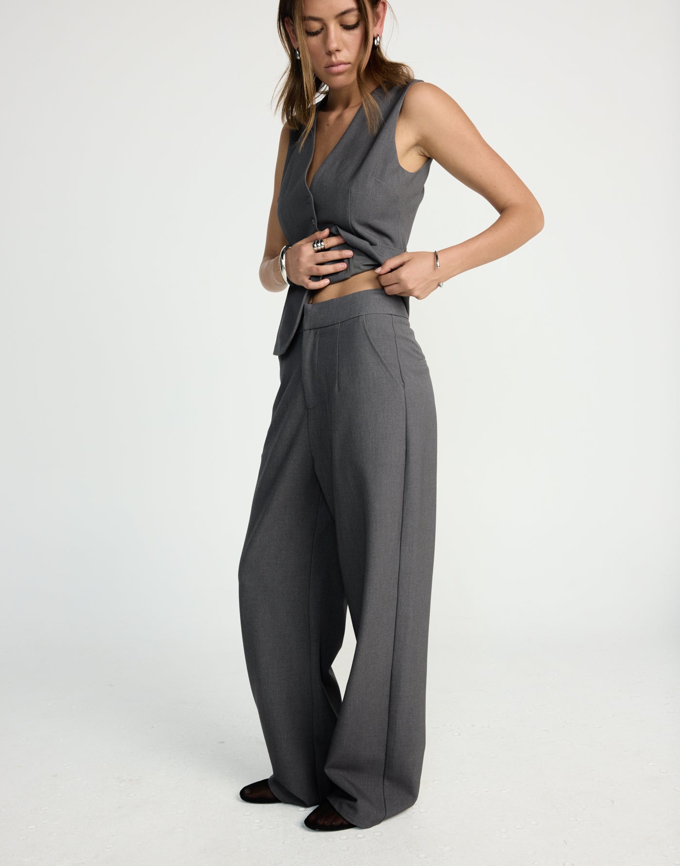 Yori Pants (Textured Slate) | CHARCOAL EXCLUSIVE | - Women's Pants - Charcoal Clothing