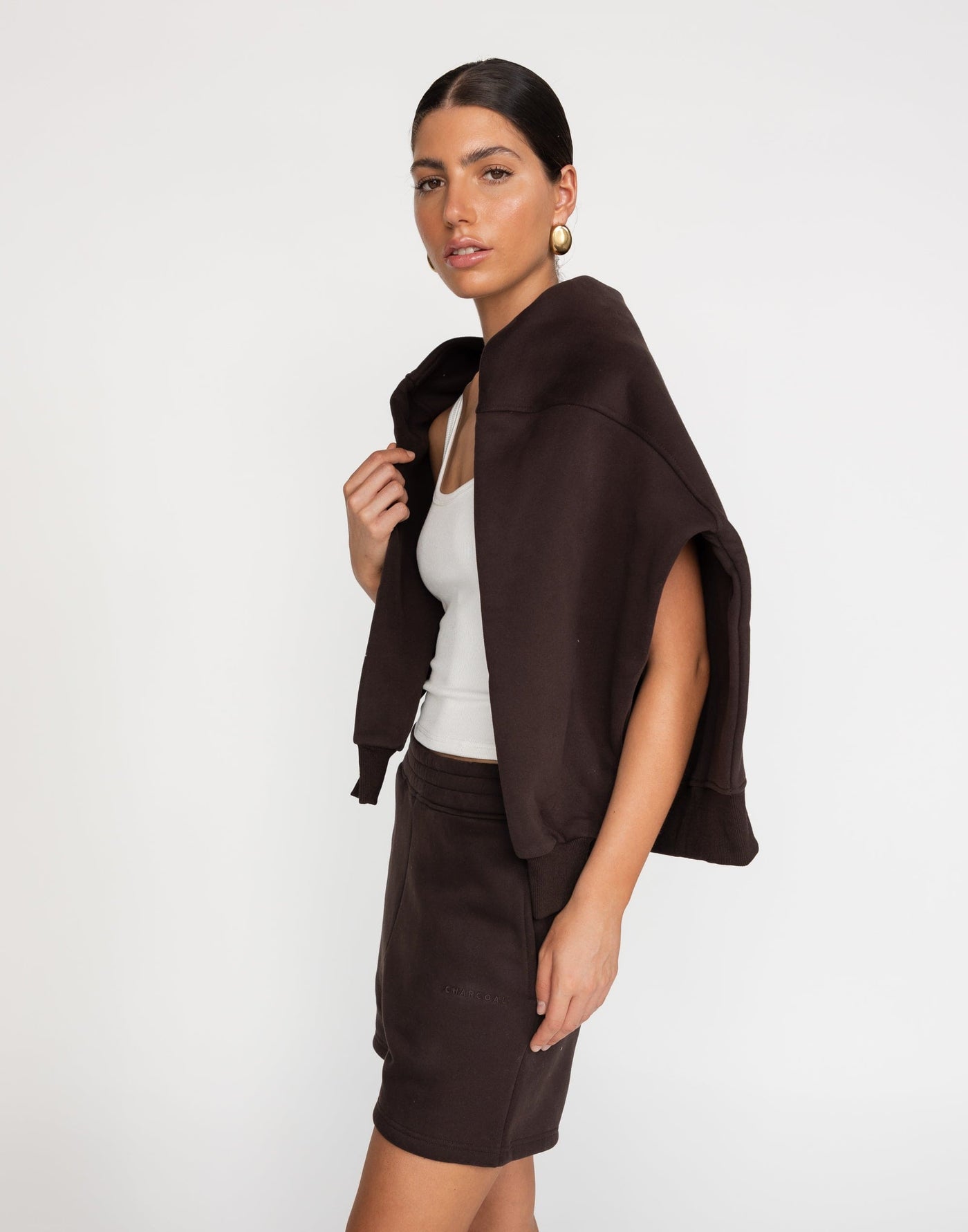 Ellis Sweatshirt (Chocolate) | CHARCOAL Exclusive - Relaxed Fit Crew Neck Jumper - Women's Outerwear - Charcoal Clothing