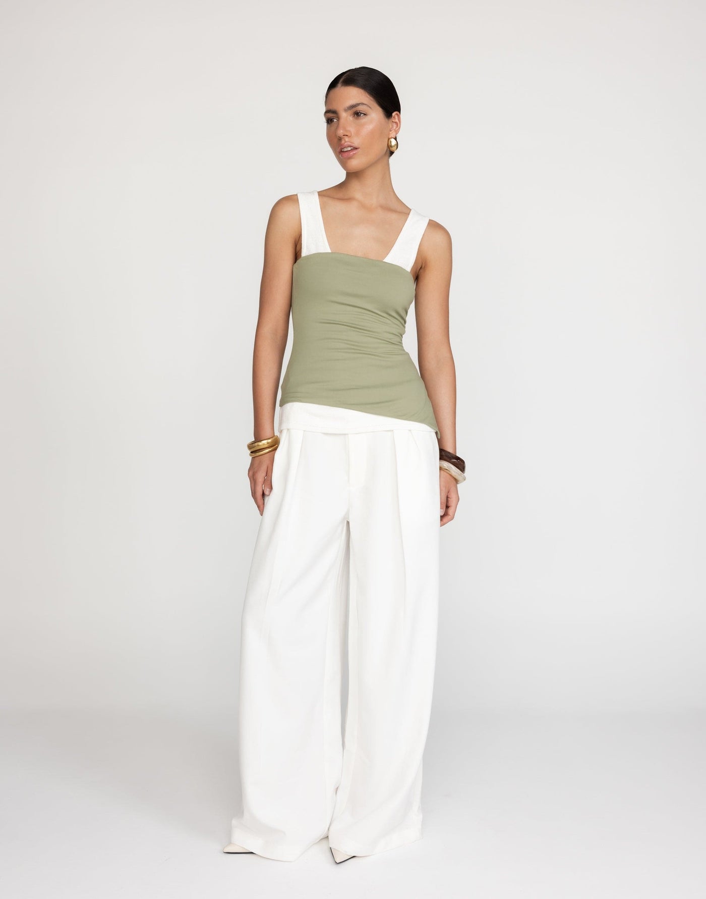 Monique Strapless Top (Pistachio) | CHARCOAL Exclusive - Women's Top - Charcoal Clothing