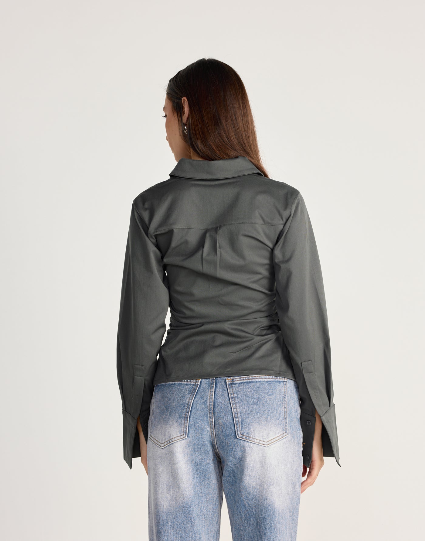 Libra Top (Slate) - CHARCOAL EXCLUSIVE - Double zip long sleeve top - Women's Top - Charcoal Clothing