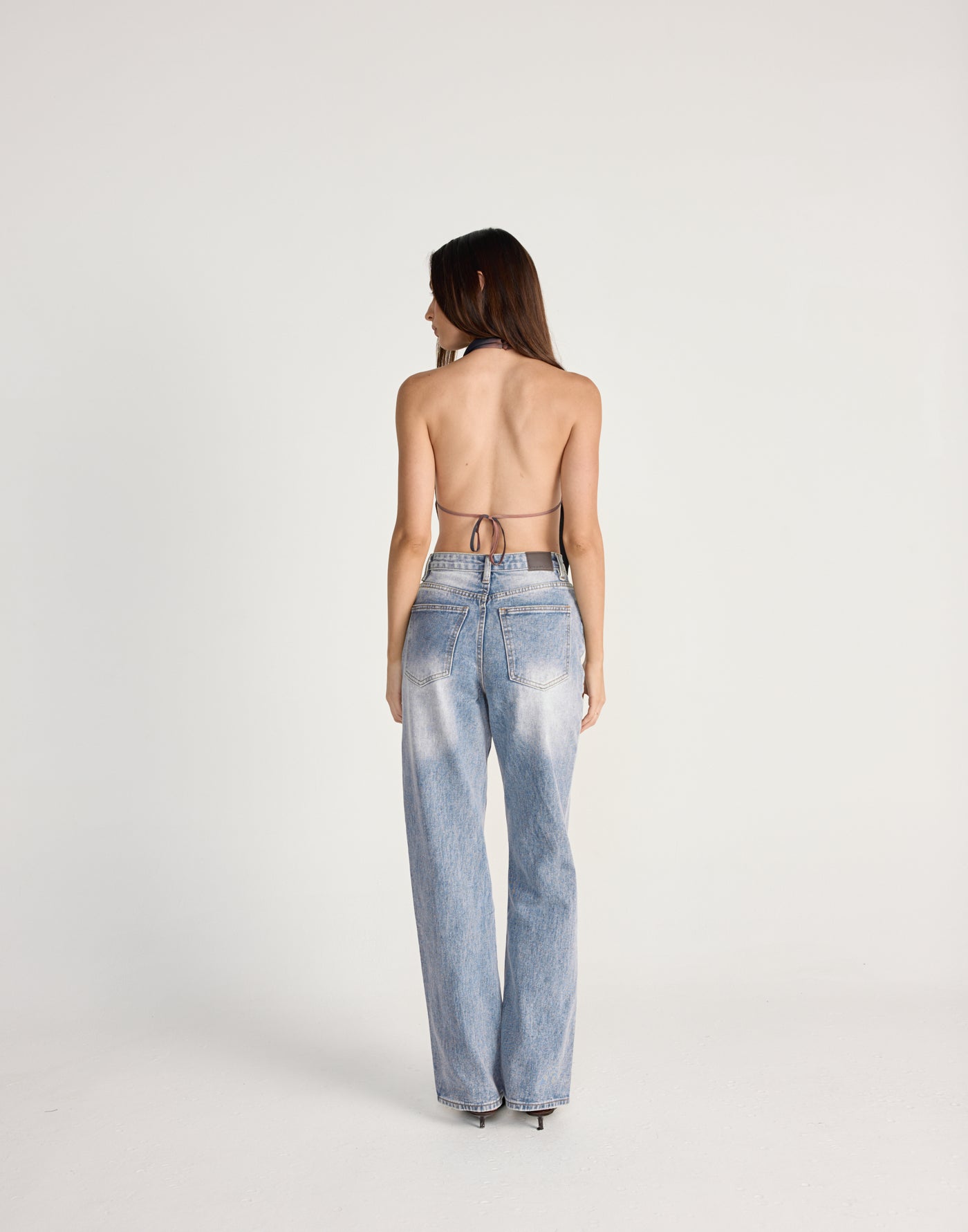 Soire Top (Bittersweet) - CHARCOAL EXCLUSIVE - High neckline top with adjustable back tie - Women's Top - Charcoal Clothing