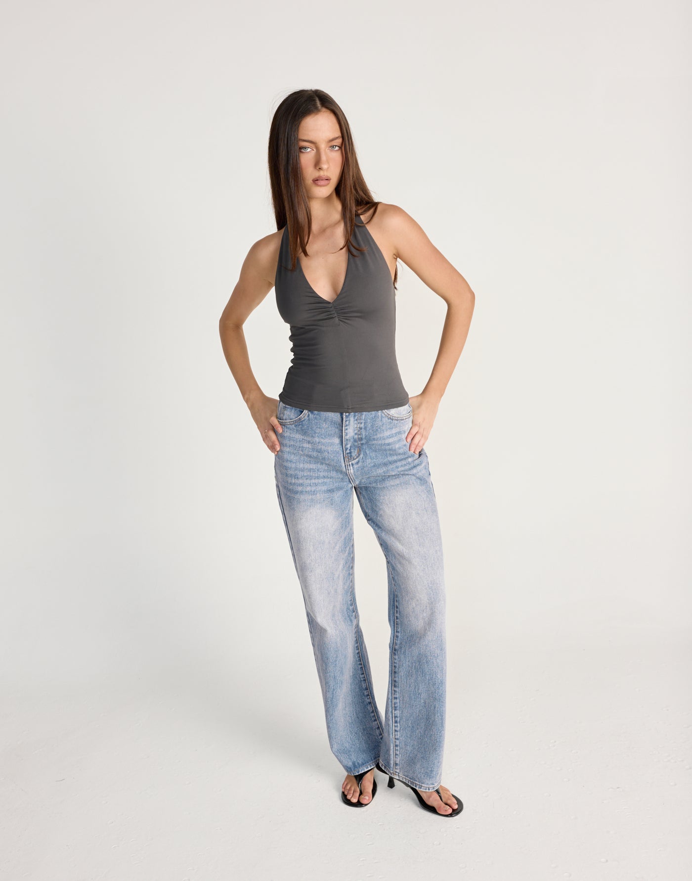 Marina Top (Slate) - - Women's Top - Charcoal Clothing