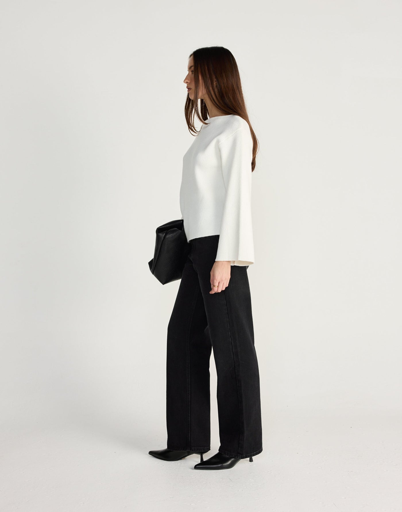 Kane Jumper (Off White) - CHARCOAL EXCLUSIVE - Off the shoulder knit jumper - Women's Outerwear - Charcoal Clothing