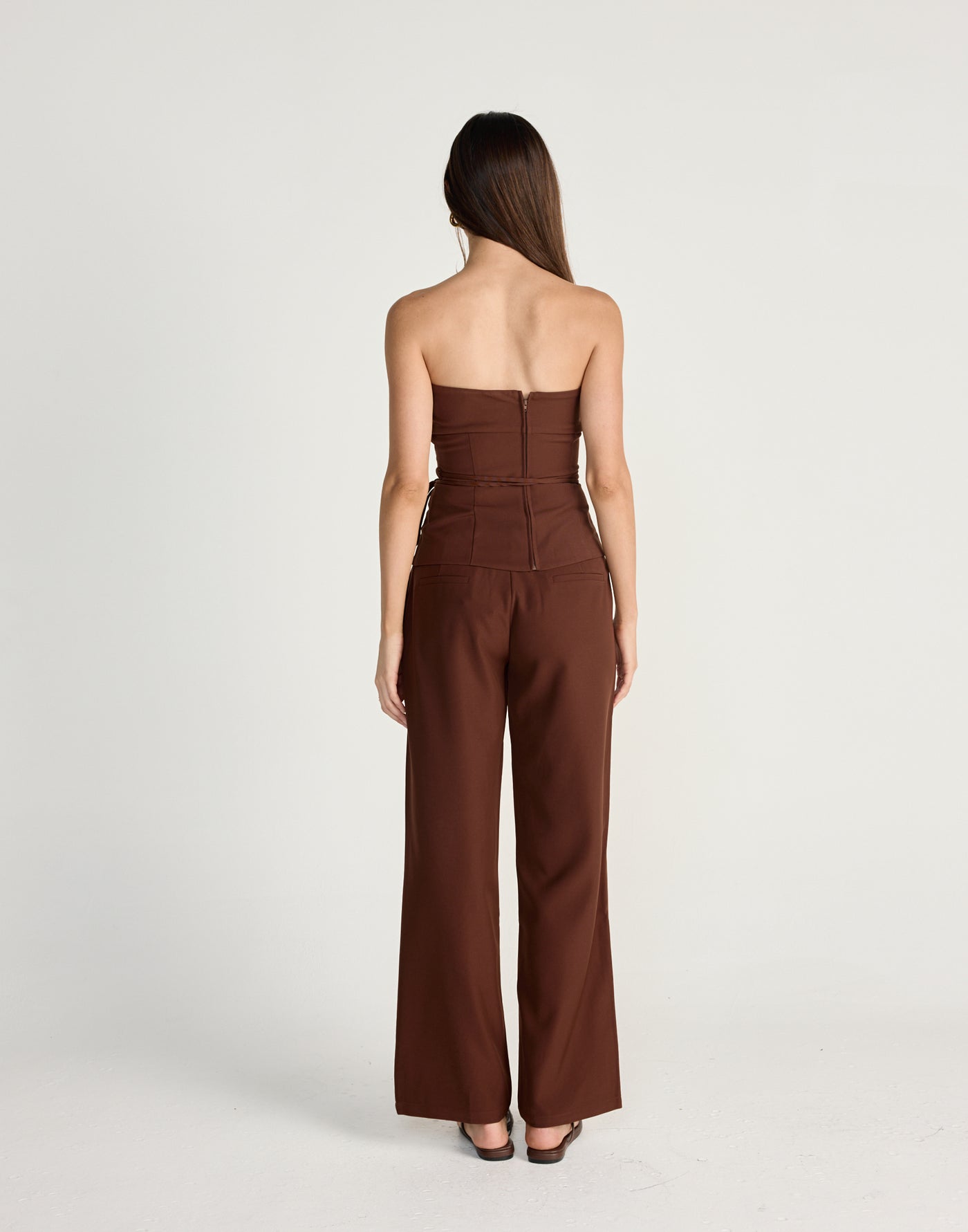 Flint Pants (Brick) - CHARCOAL EXCLUSIVE - STRAIGHT LEG MID RISE PANTS - Women's Pants - Charcoal Clothing