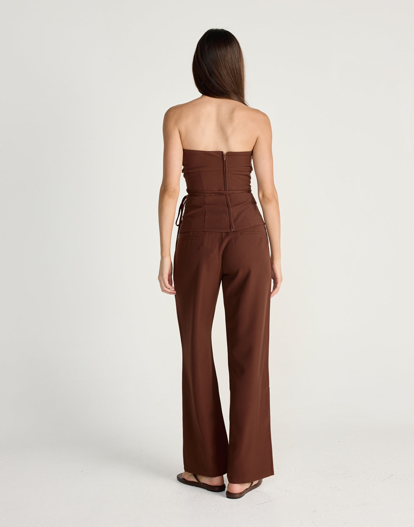 Flint Pants (Brick) - CHARCOAL EXCLUSIVE - STRAIGHT LEG MID RISE PANTS - Women's Pants - Charcoal Clothing