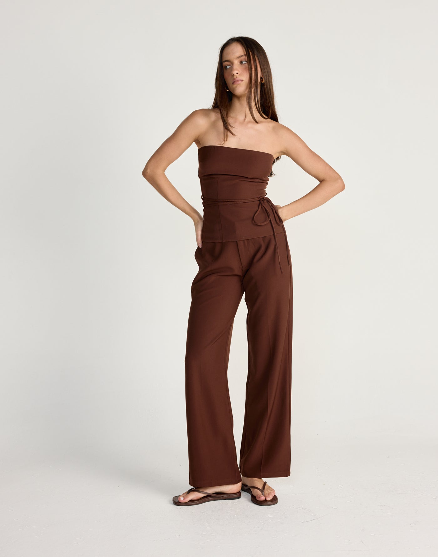 Flint Pants (Brick) - CHARCOAL EXCLUSIVE - STRAIGHT LEG MID RISE PANTS - Women's Pants - Charcoal Clothing