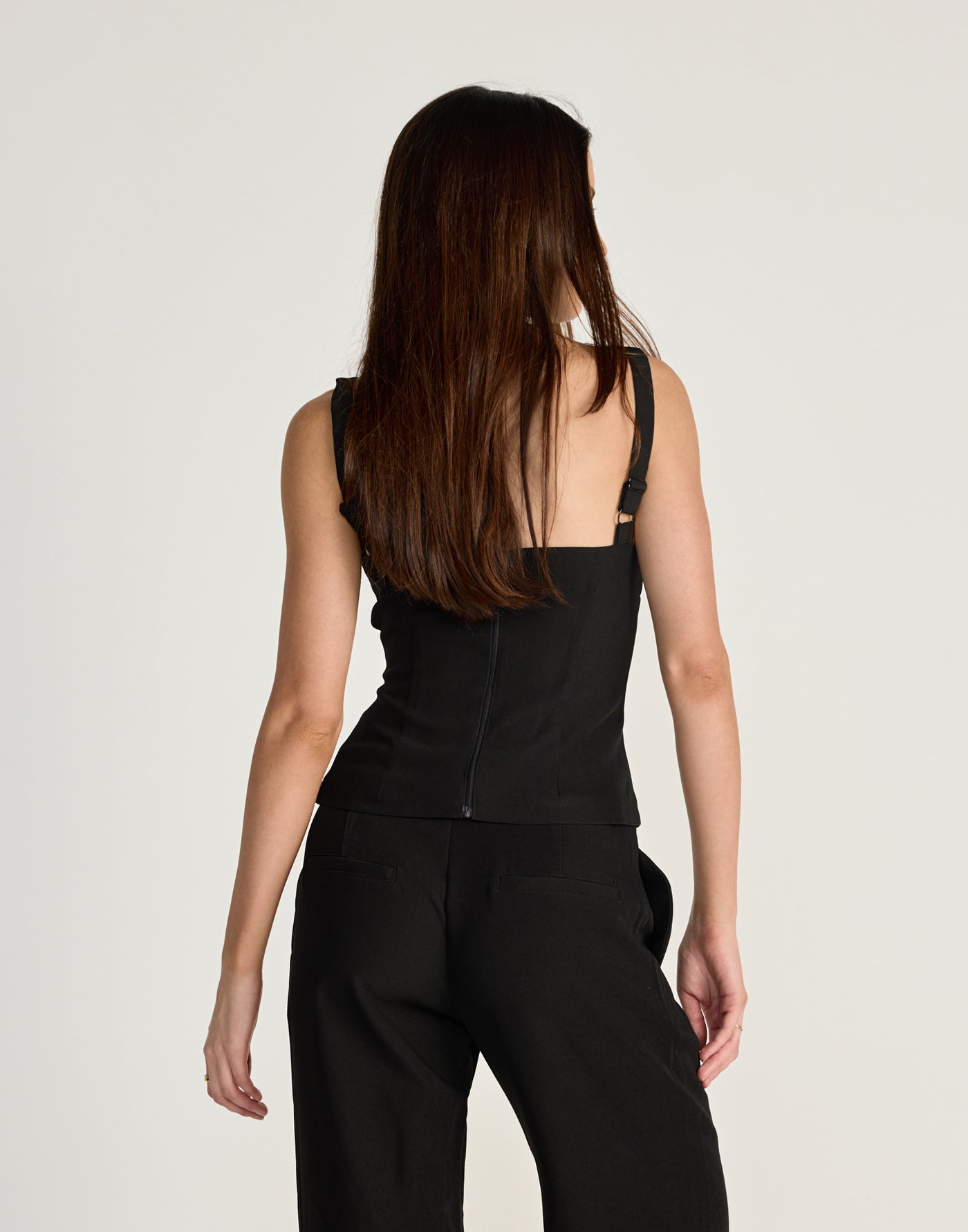 Tanner Top (Black) - CHARCOAL EXCLUSIVE - High boat neckline design top with low back - Women's Top - Charcoal Clothing