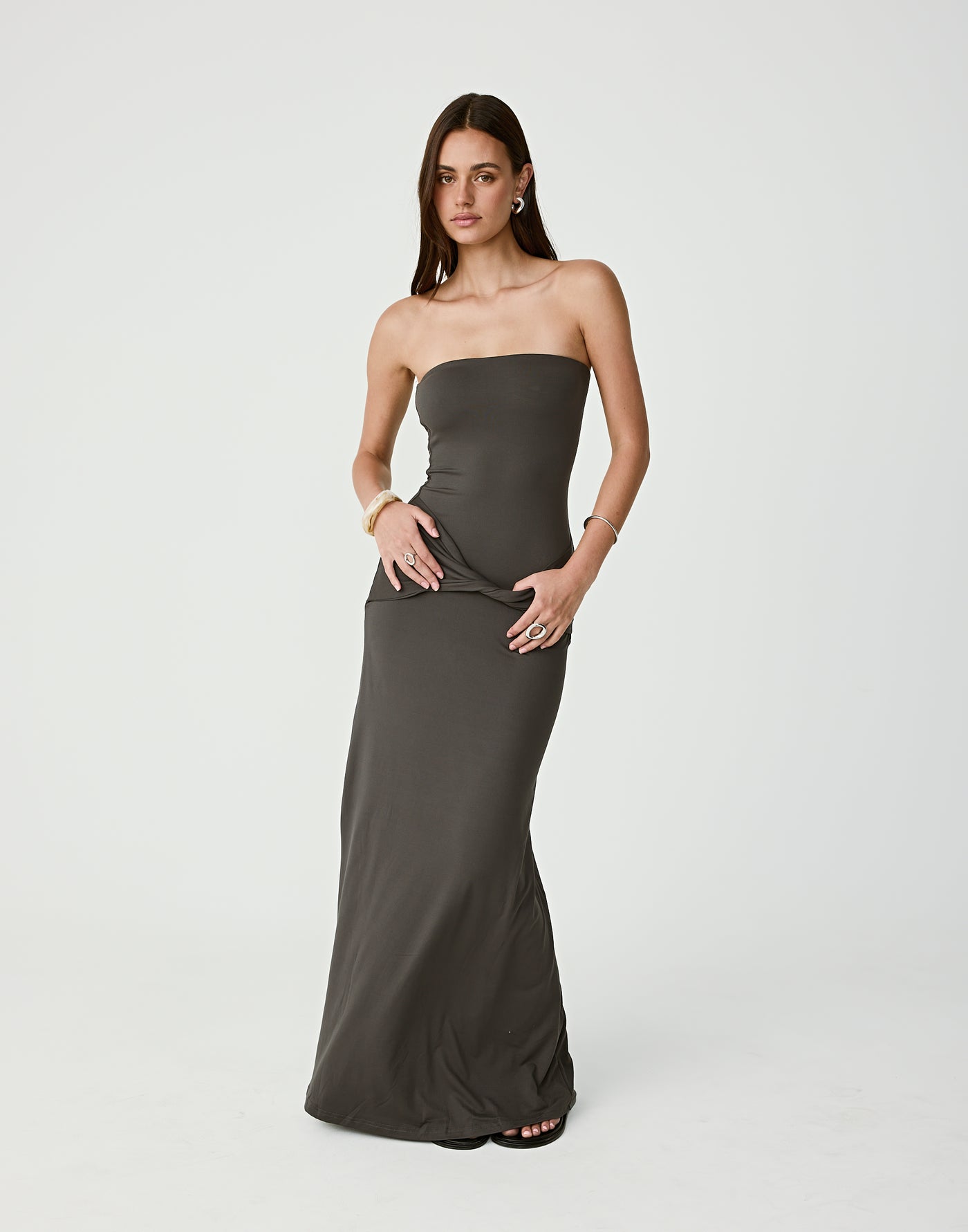  - Women's Dress - Charcoal Clothing