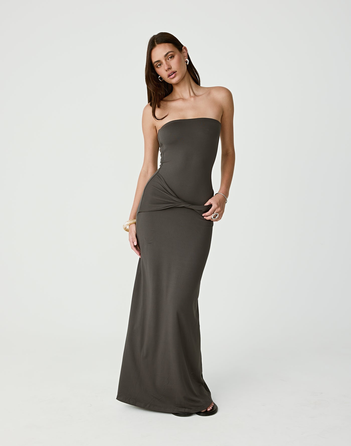  - Women's Dress - Charcoal Clothing