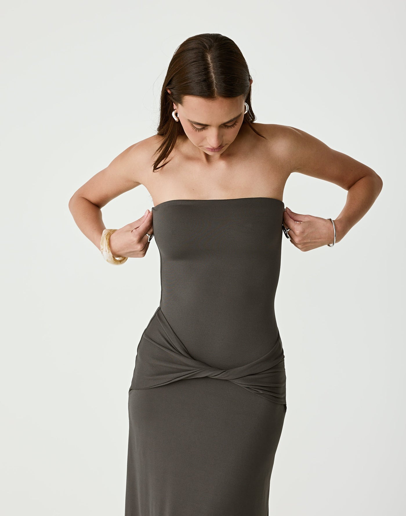  - Women's Dress - Charcoal Clothing