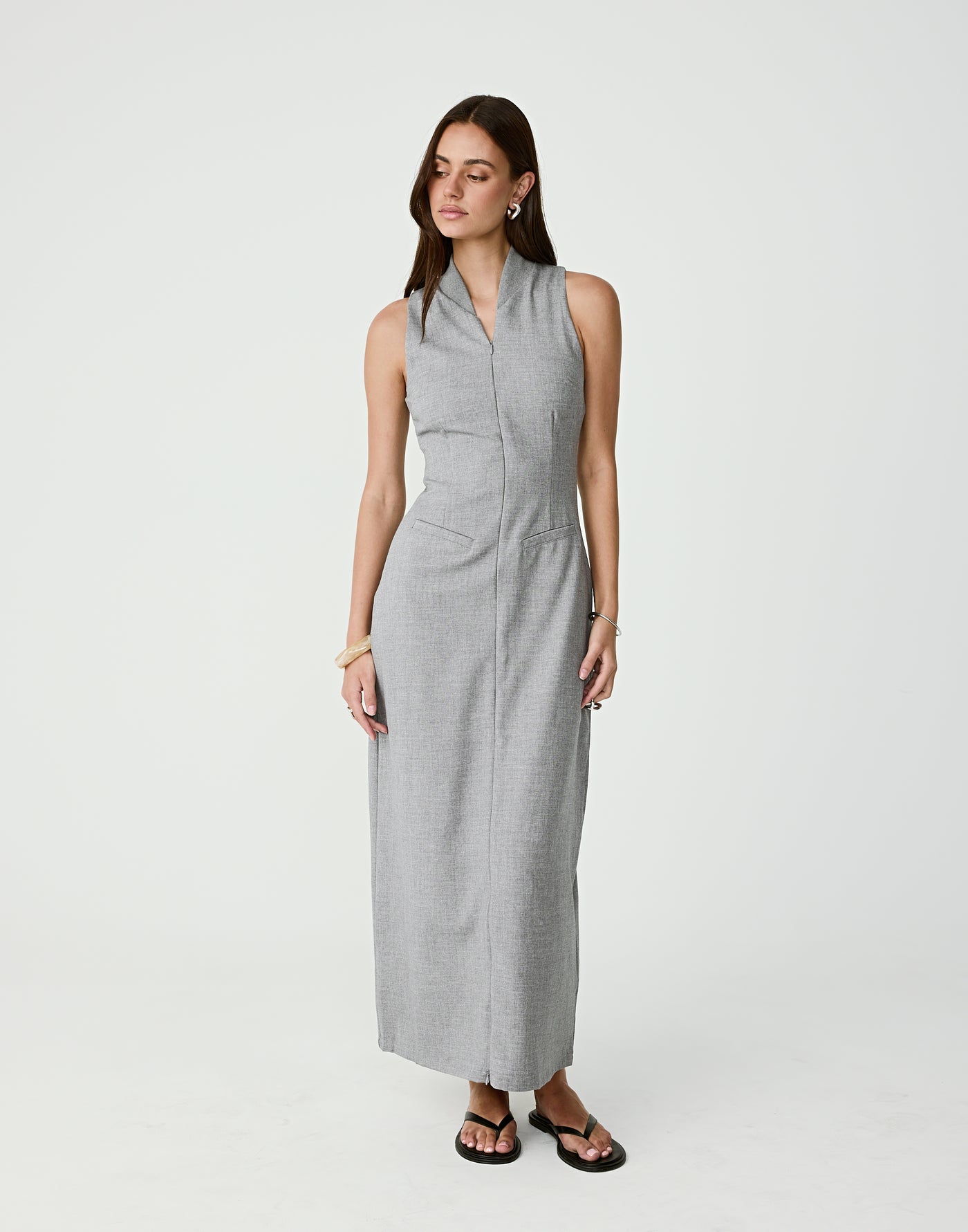  - Women's Dress - Charcoal Clothing