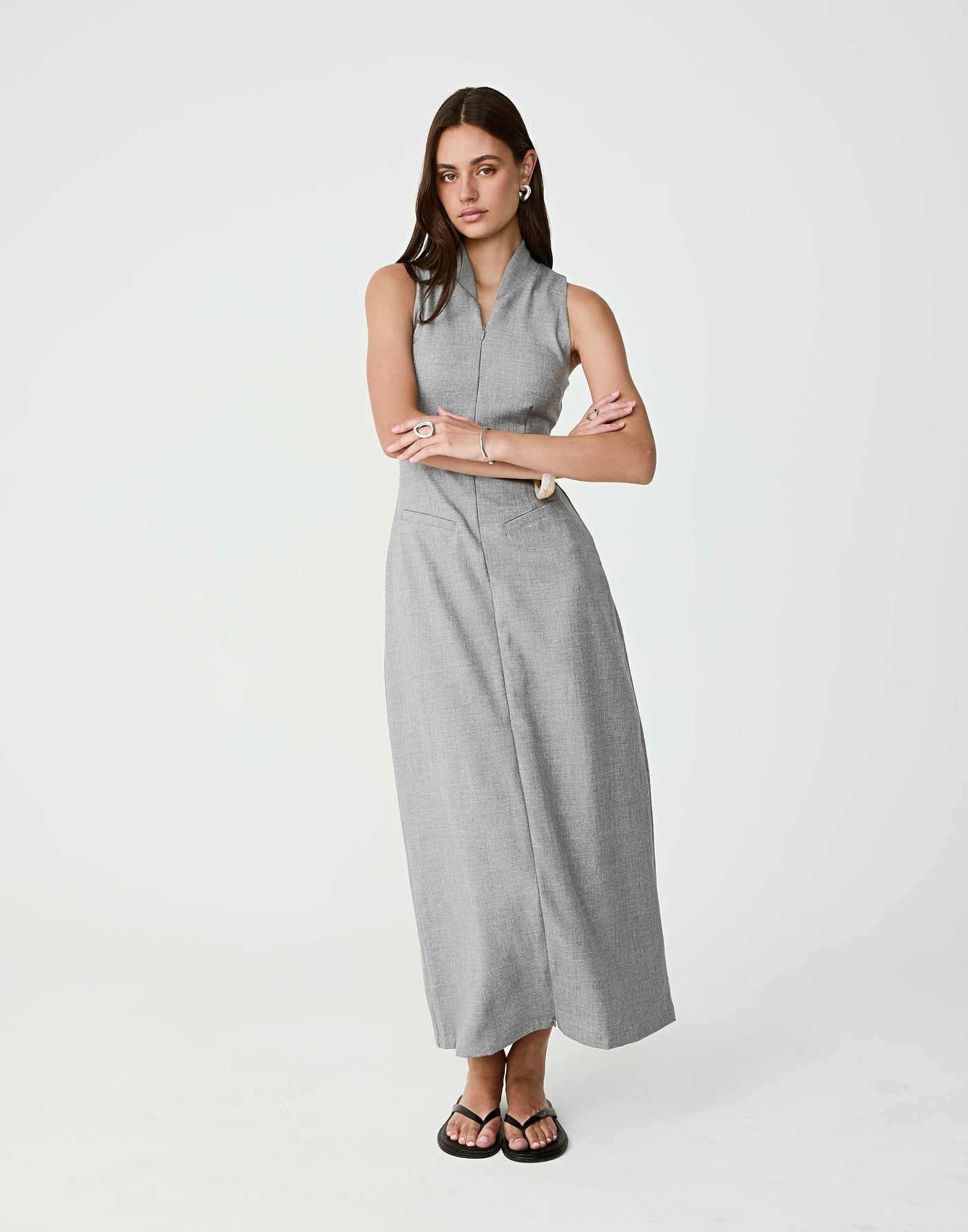  - Women's Dress - Charcoal Clothing