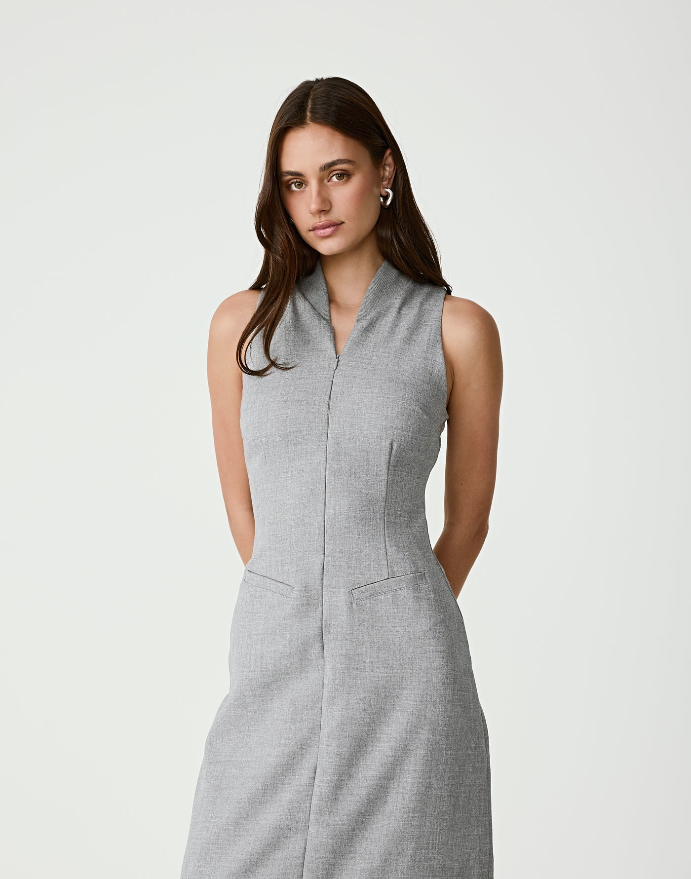  - Women's Dress - Charcoal Clothing