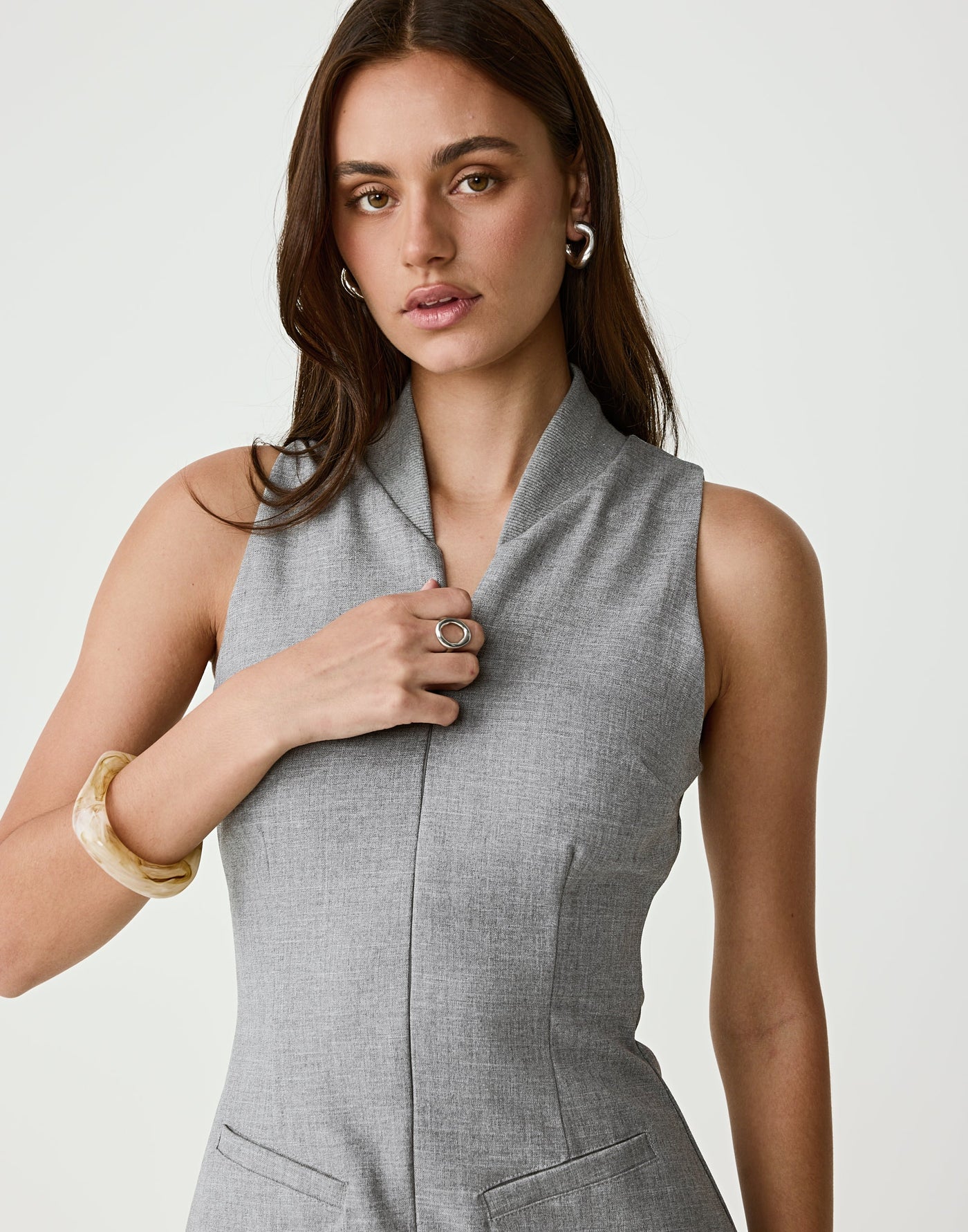  - Women's Dress - Charcoal Clothing