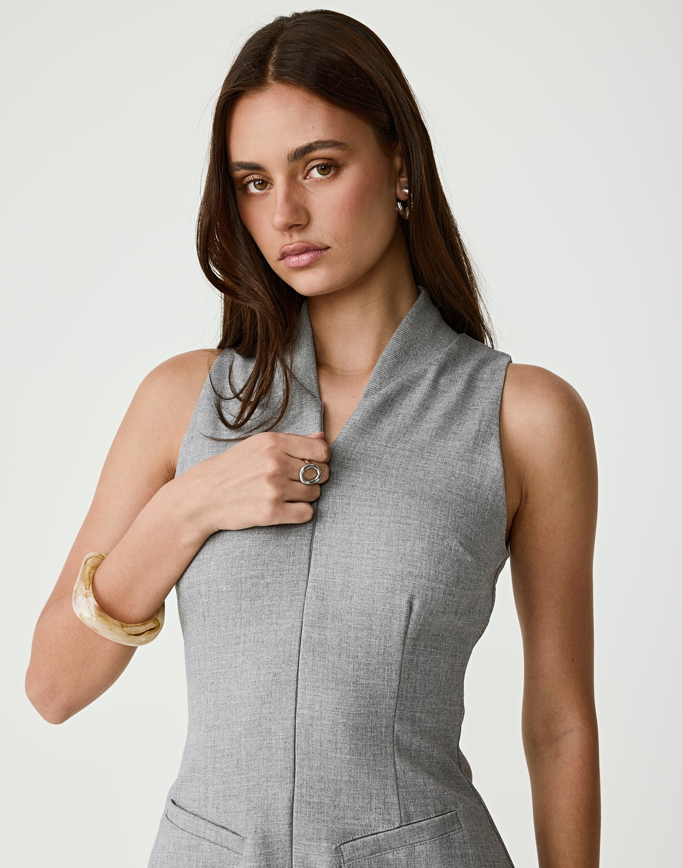  - Women's Dress - Charcoal Clothing
