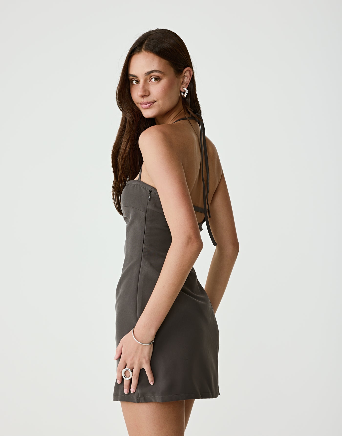  - Women's Dress - Charcoal Clothing