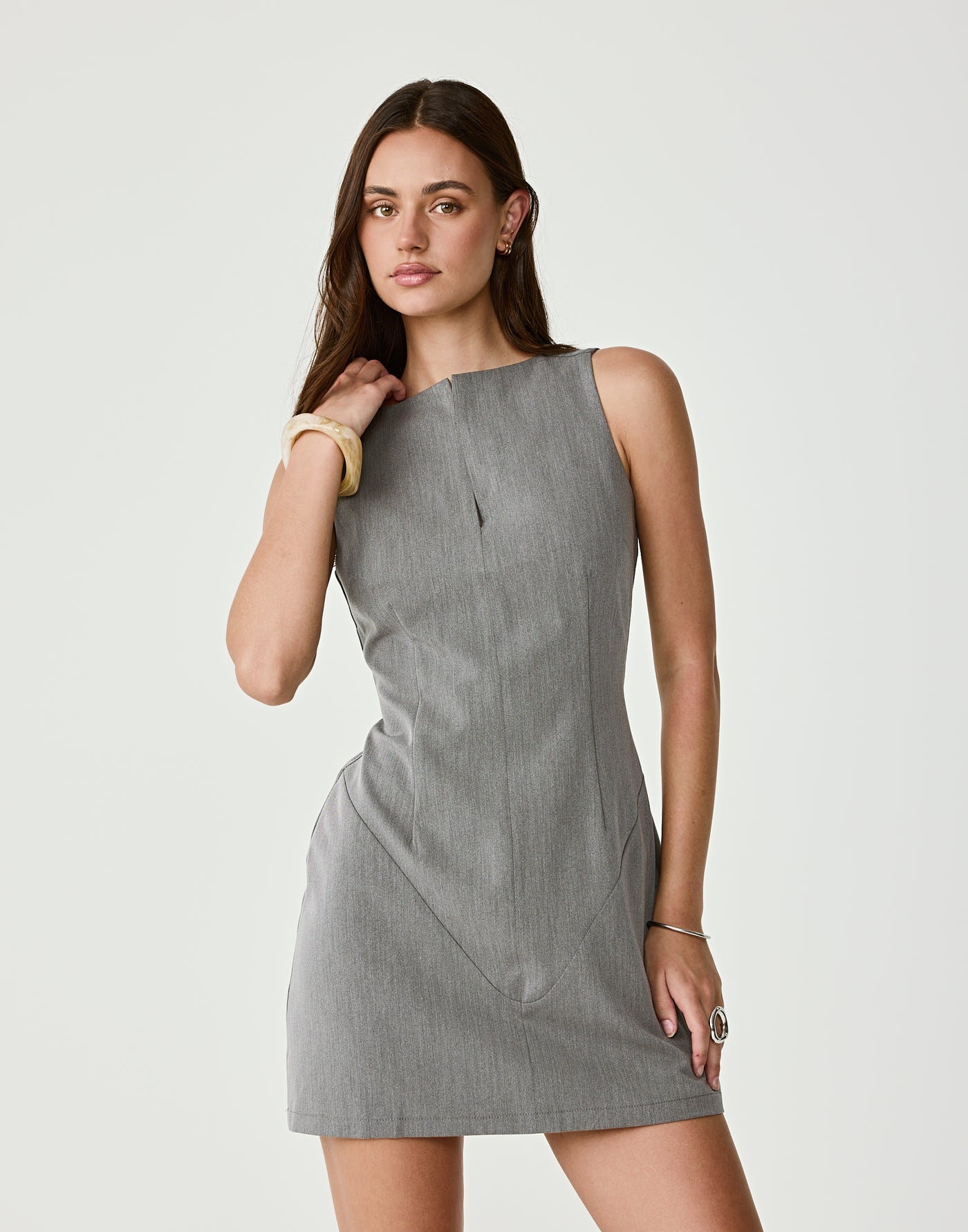  - Women's Dress - Charcoal Clothing