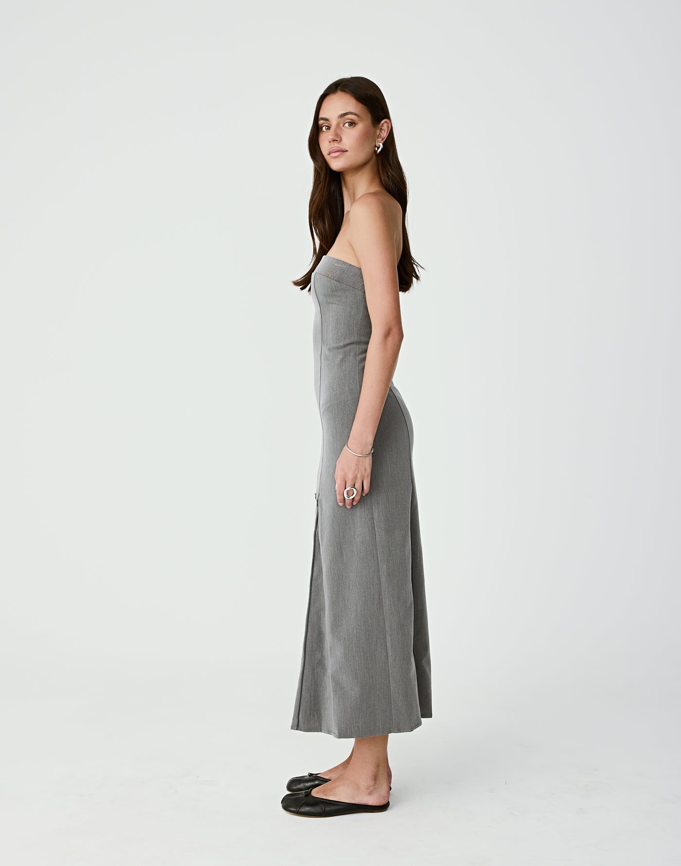  - Women's Dress - Charcoal Clothing