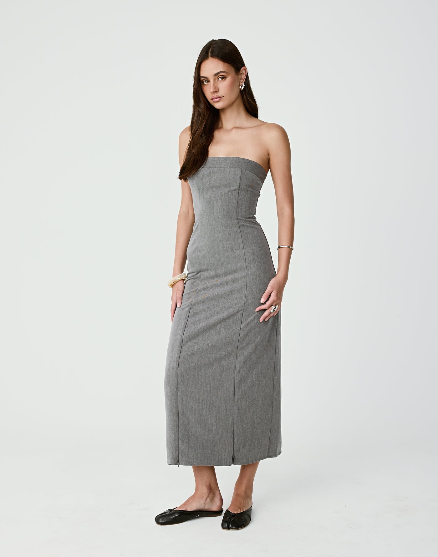  - Women's Dress - Charcoal Clothing
