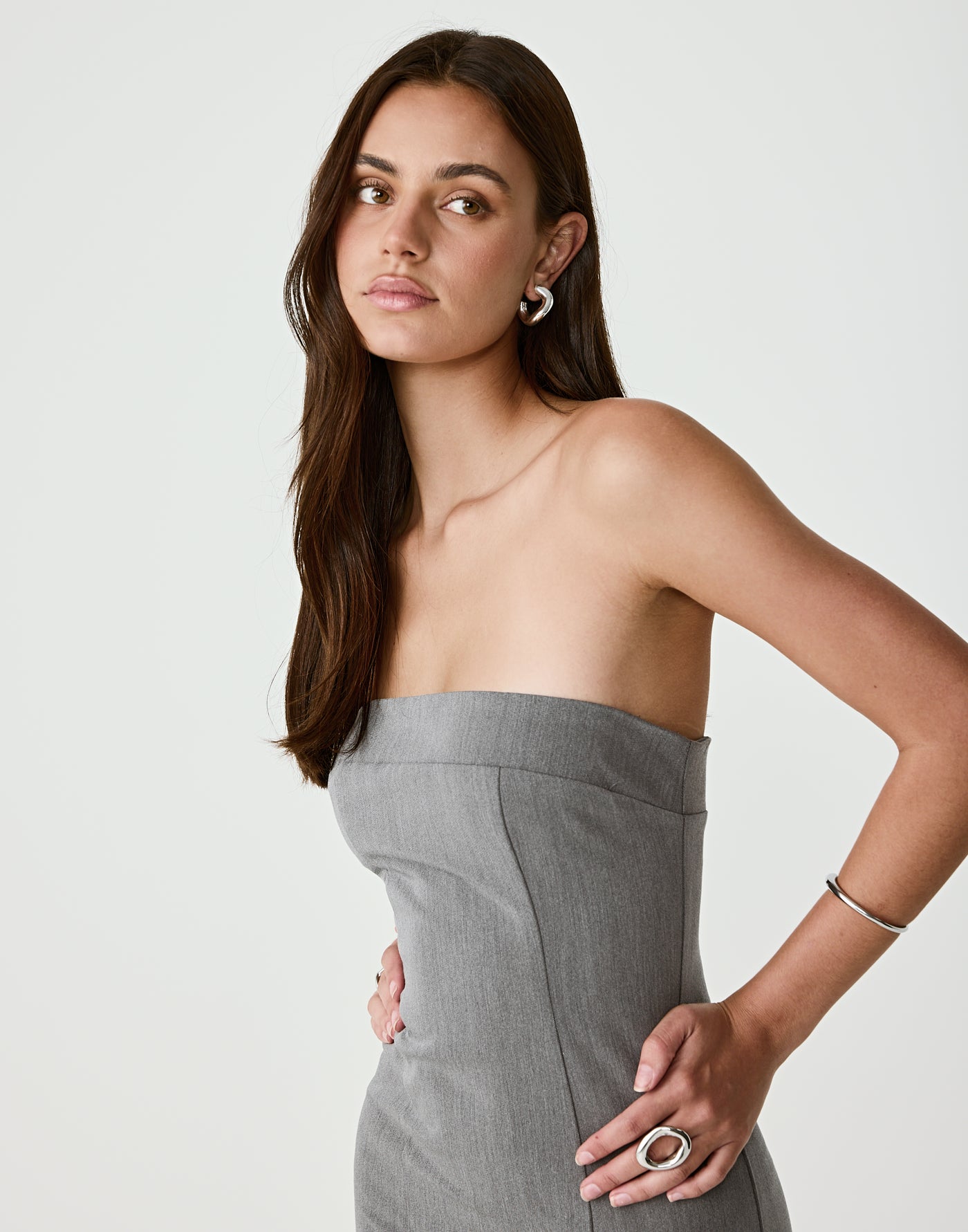  - Women's Dress - Charcoal Clothing