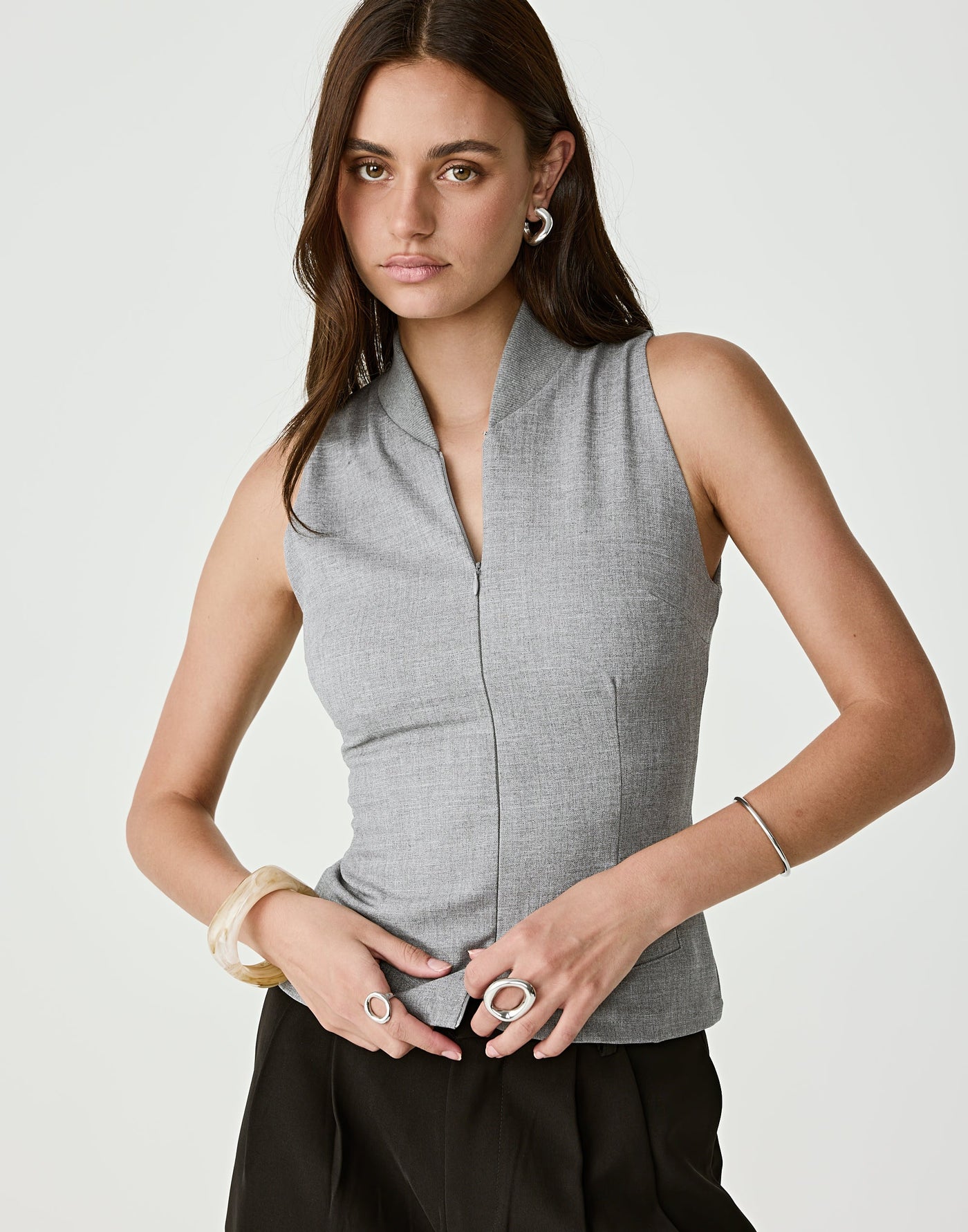  - Women's Top - Charcoal Clothing