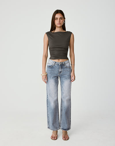  - Women's Top - Charcoal Clothing