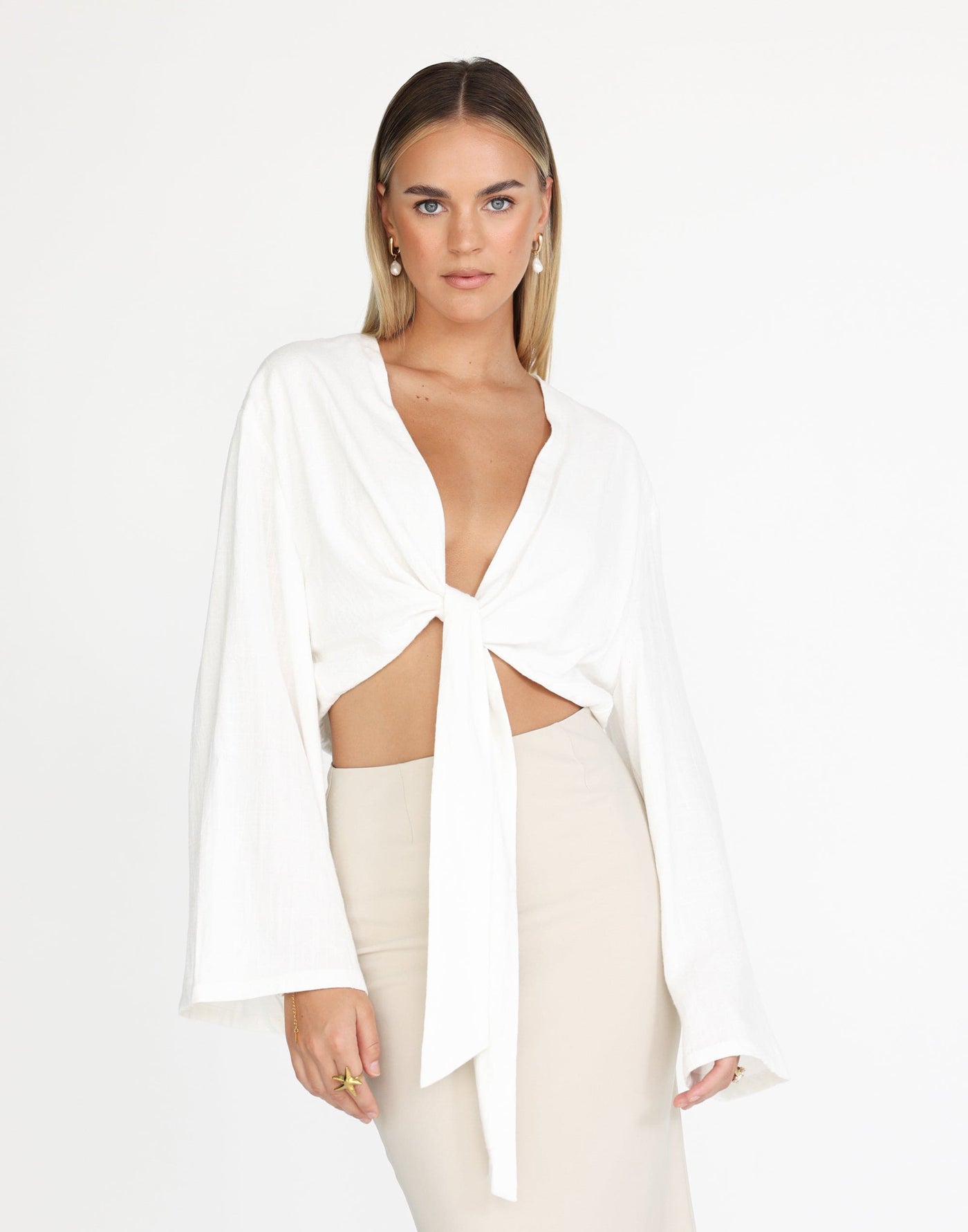 Jamila Shirt (White) | CHARCOAL Exclusive - - Women's Top - Charcoal Clothing