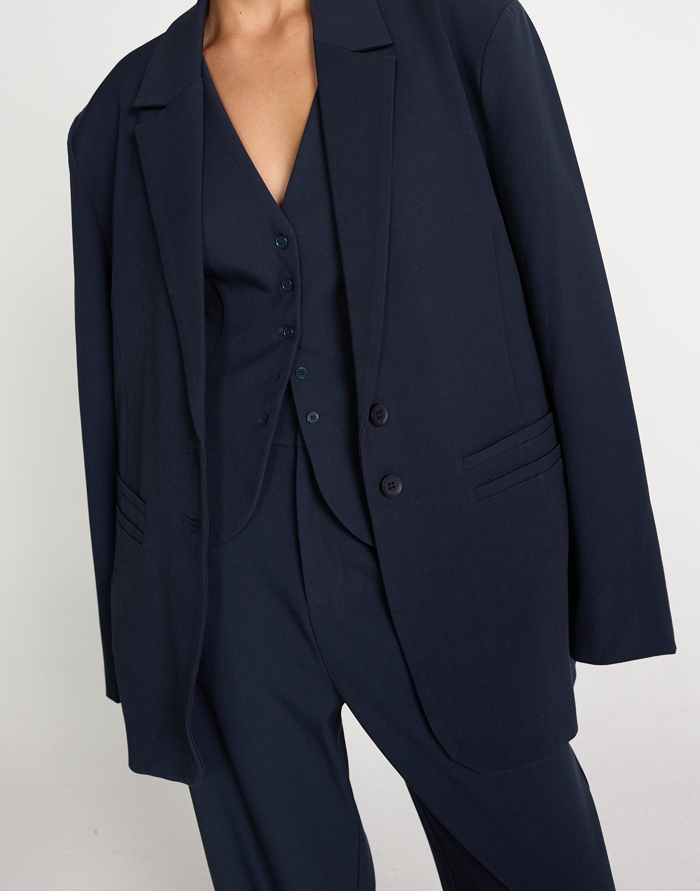 Clarke Blazer (Midnight) | CHARCOAL EXCLUSIVE | Oversized Workwear Suiting Blazer - Women's Outerwear - Charcoal Clothing