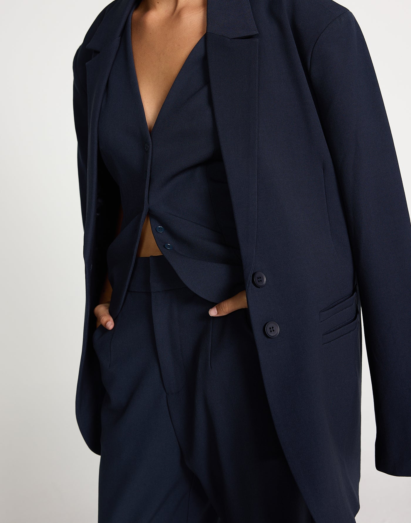 Clarke Blazer (Midnight) | CHARCOAL EXCLUSIVE | Oversized Workwear Suiting Blazer - Women's Outerwear - Charcoal Clothing