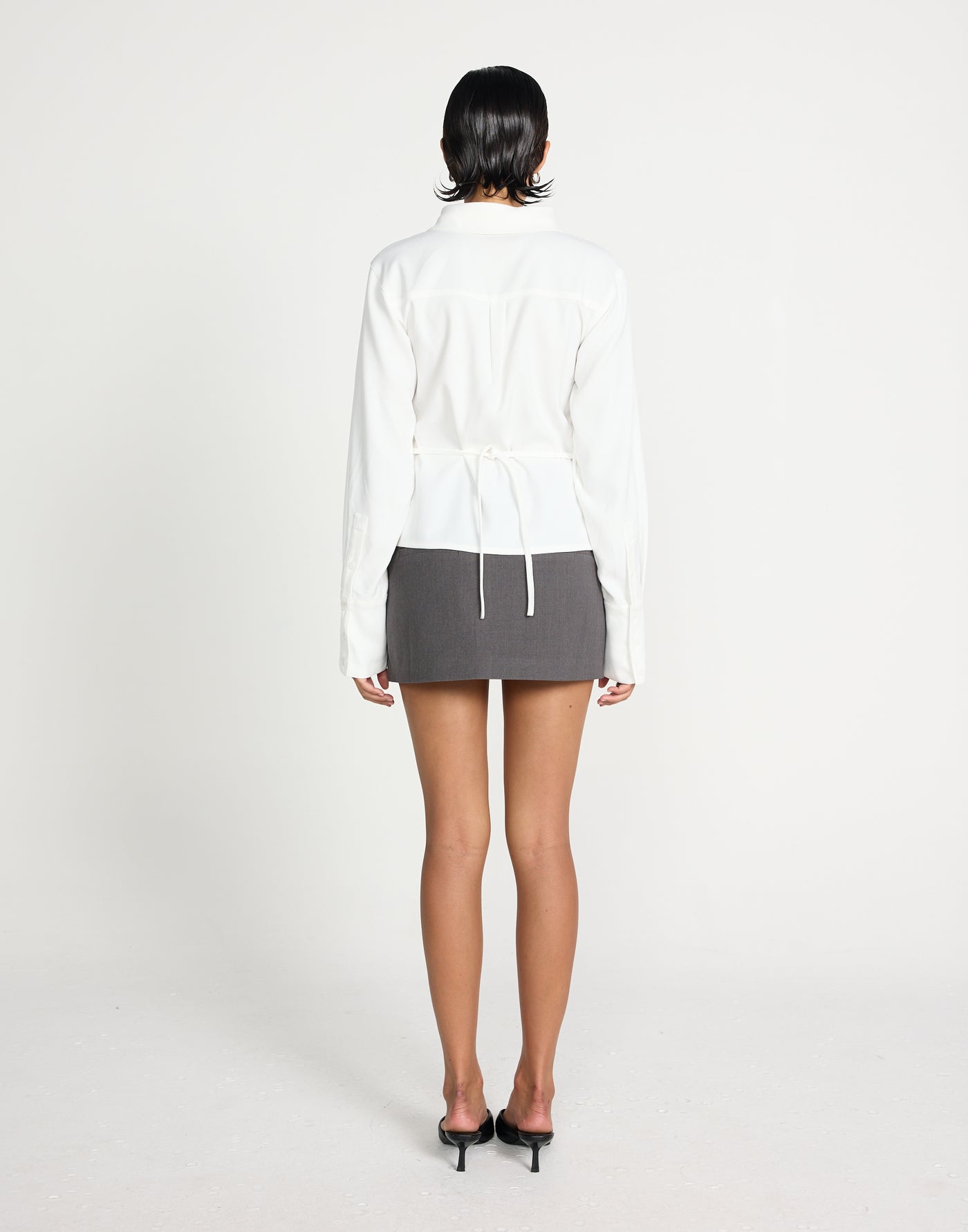 Valkyrie Top (White) | CHARCOAL EXCLUSIVE | Fitted button up top - Women's Top - Charcoal Clothing