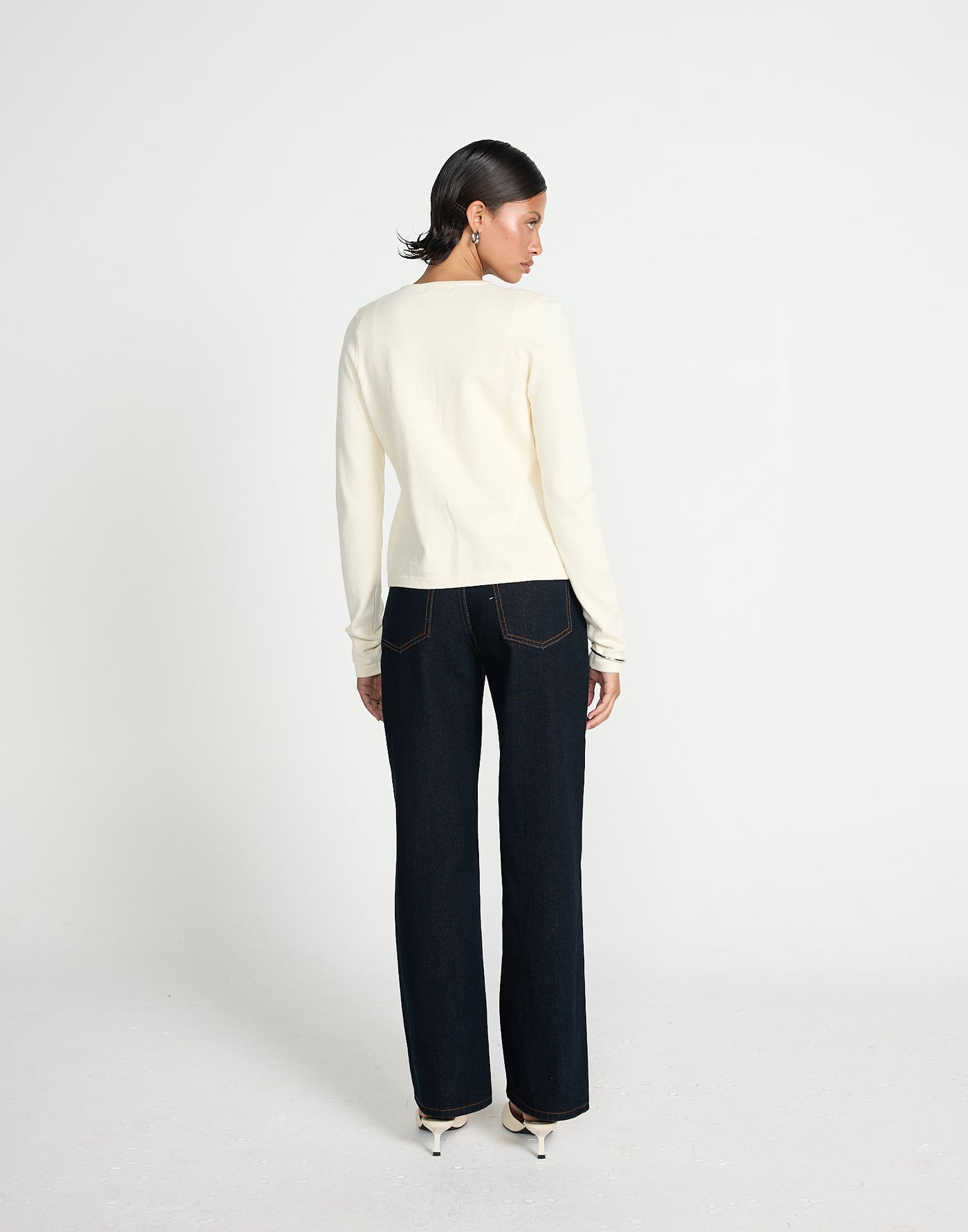 Sonnet Long Sleeve Top (Oat) | CHARCOAL EXCLUSIVE | Split open front cardigan style long sleeve top - Women's Top - Charcoal Clothing