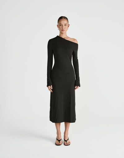  - Women's Dress - Charcoal Clothing