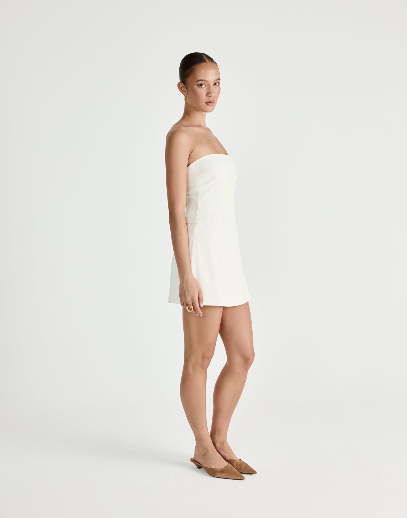Shea Mini Dress (Oat) | CHARCOAL Exclusive - - Women's Top - Charcoal Clothing