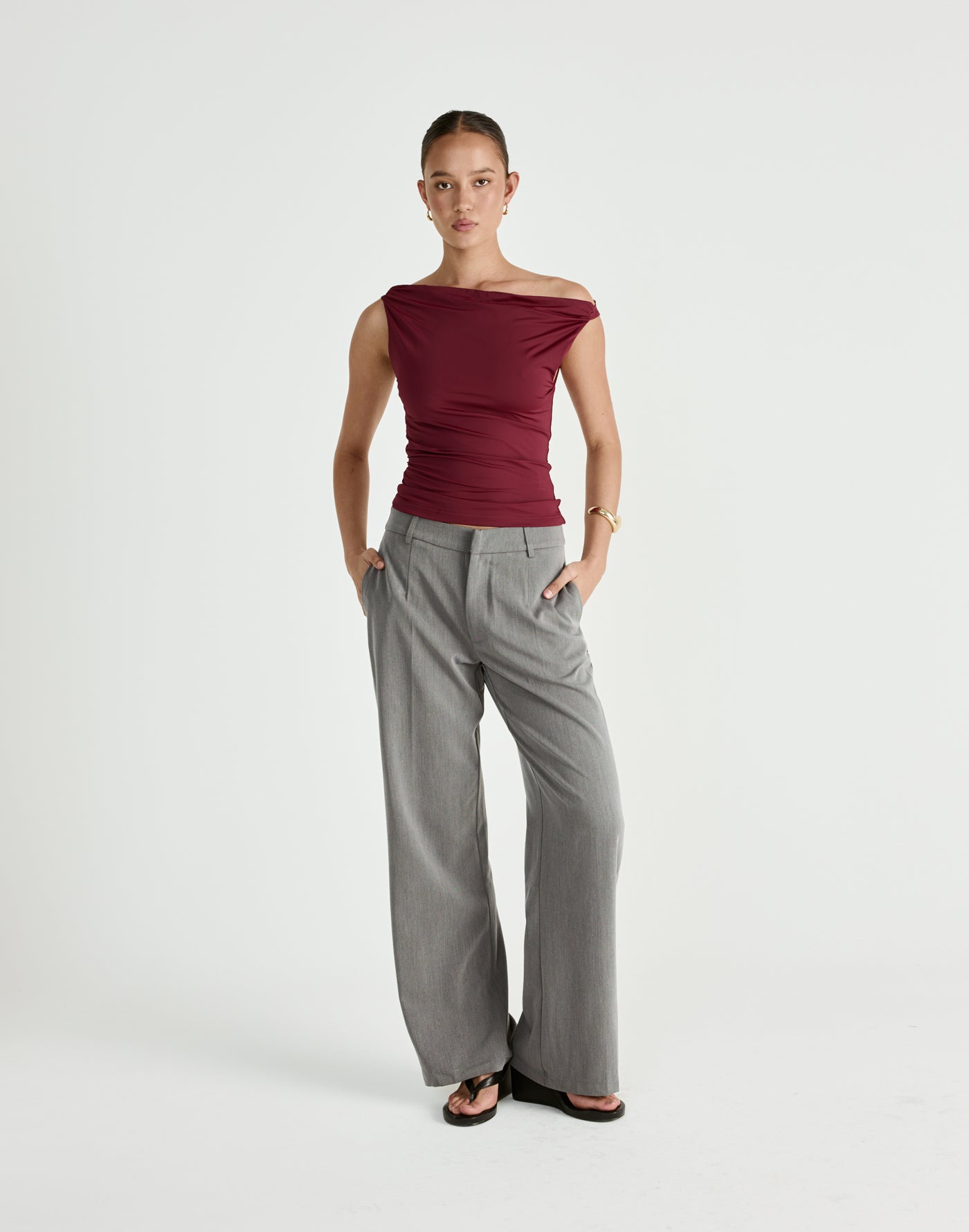  - Women's Top - Charcoal Clothing
