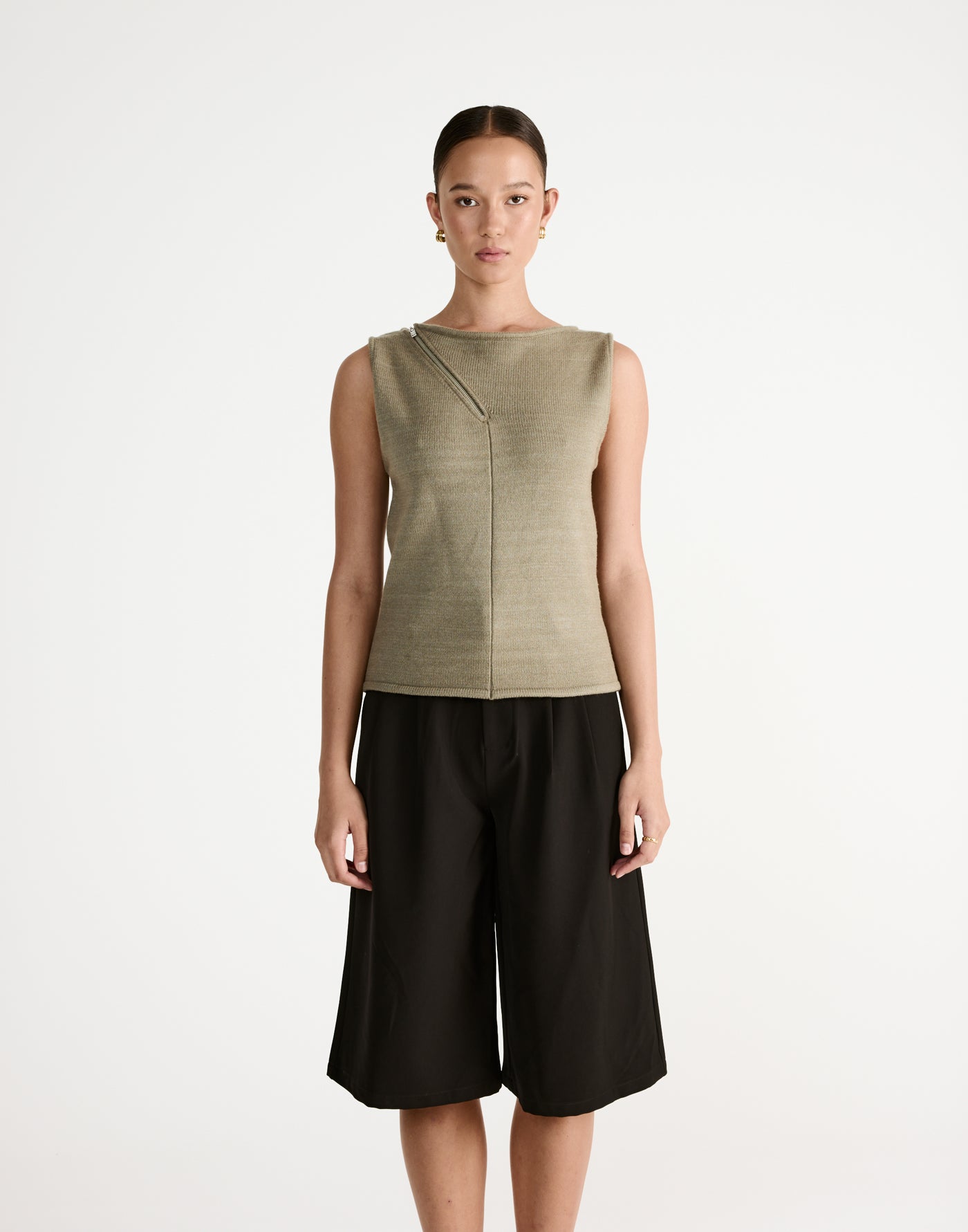 Wynter Top (Dusty Olive) - CHARCOAL Exclusive - - Women's Top - Charcoal Clothing