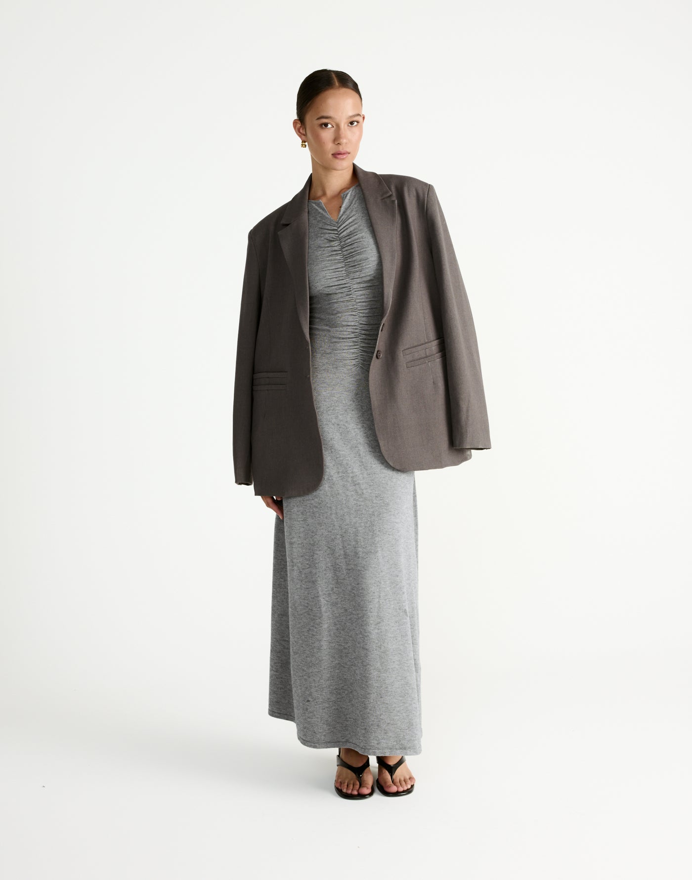  - Women's Dress - Charcoal Clothing