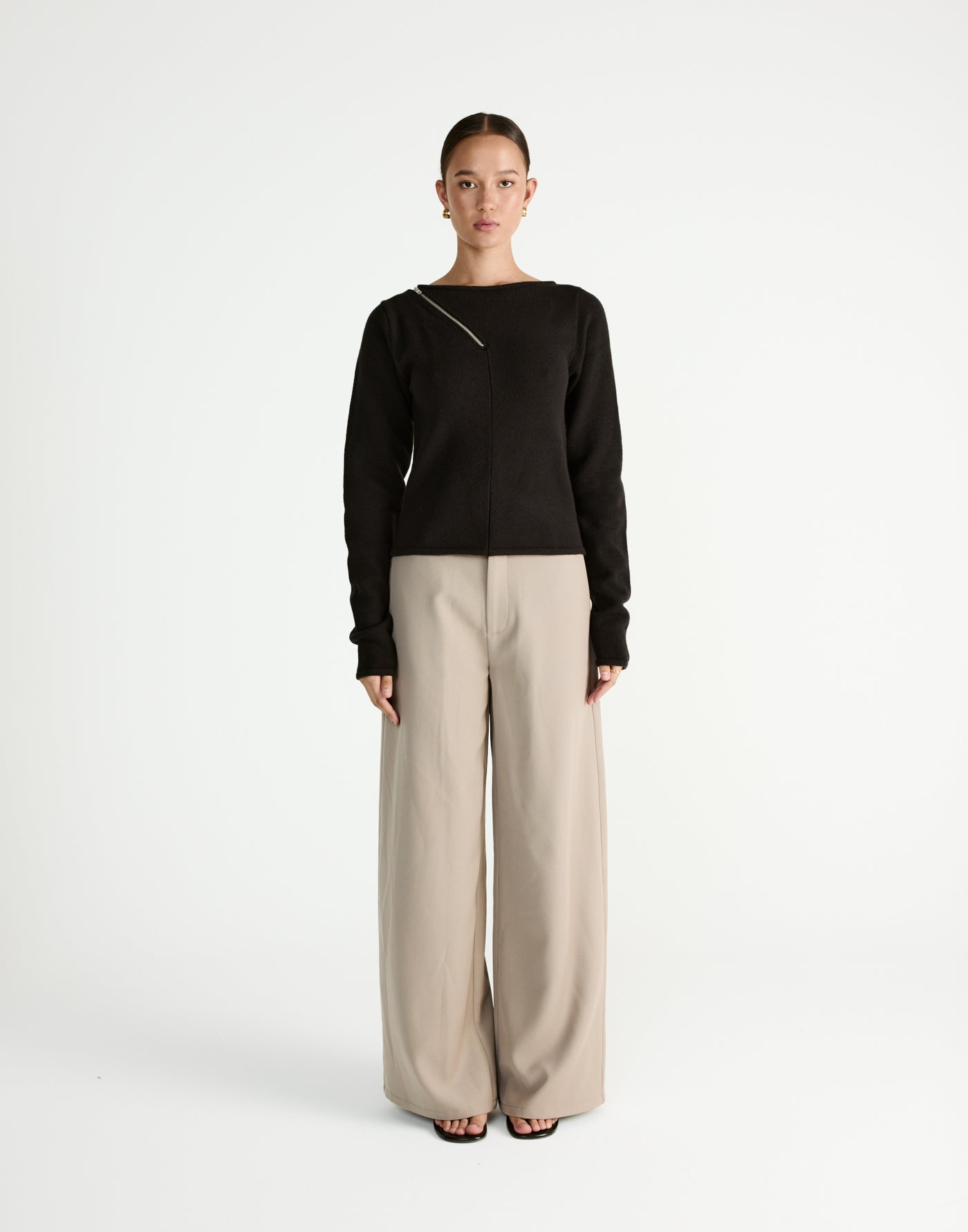 Wynter Long Sleeve Top (Black) - CHARCOAL Exclusive - - Women's Top - Charcoal Clothing