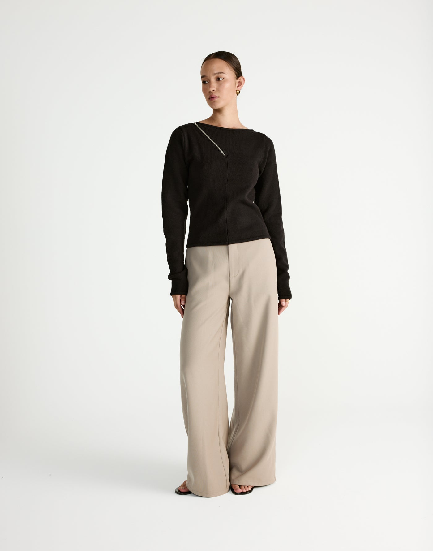 Wynter Long Sleeve Top (Black) - CHARCOAL Exclusive - - Women's Top - Charcoal Clothing
