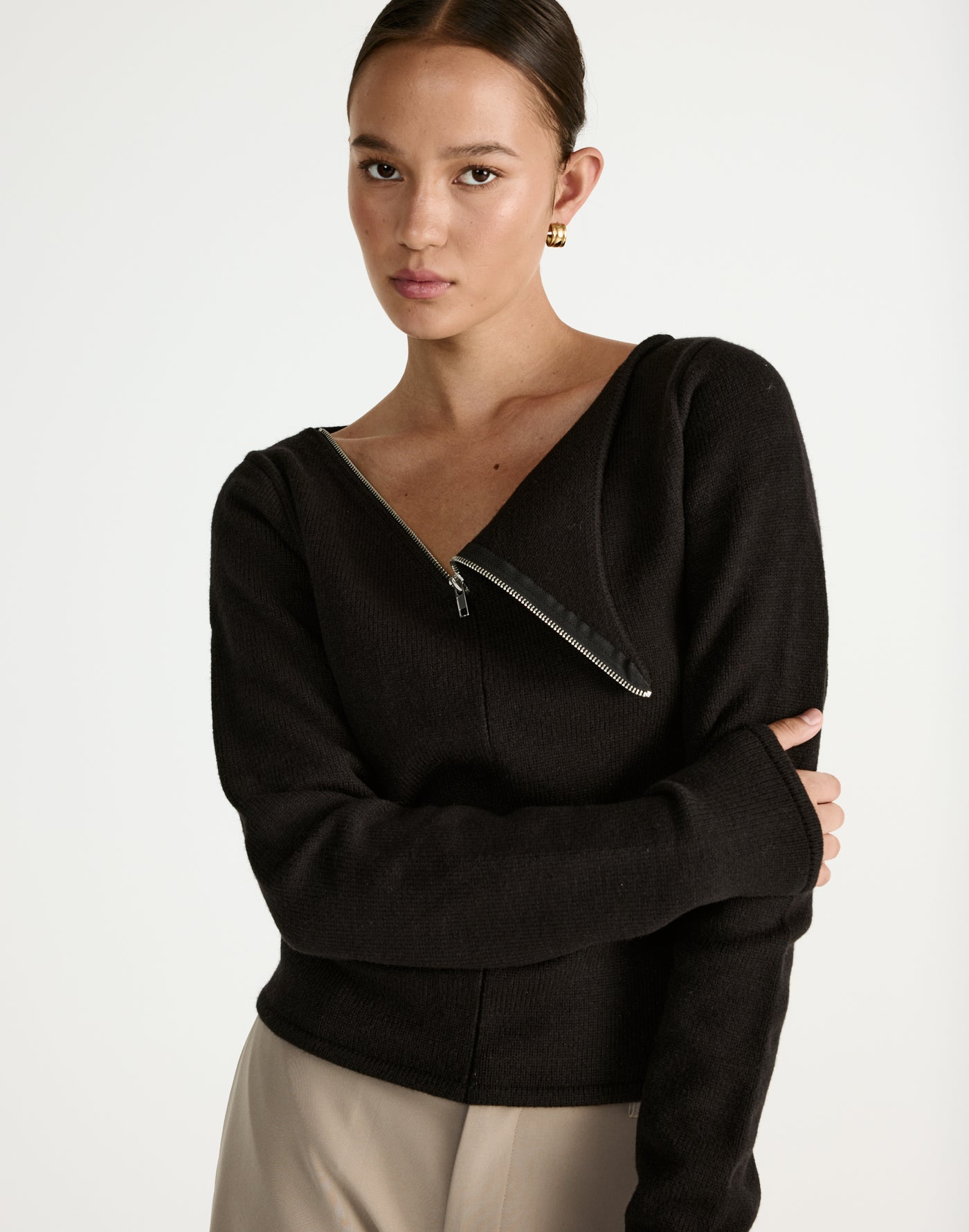 Wynter Long Sleeve Top (Black) - CHARCOAL Exclusive - - Women's Top - Charcoal Clothing
