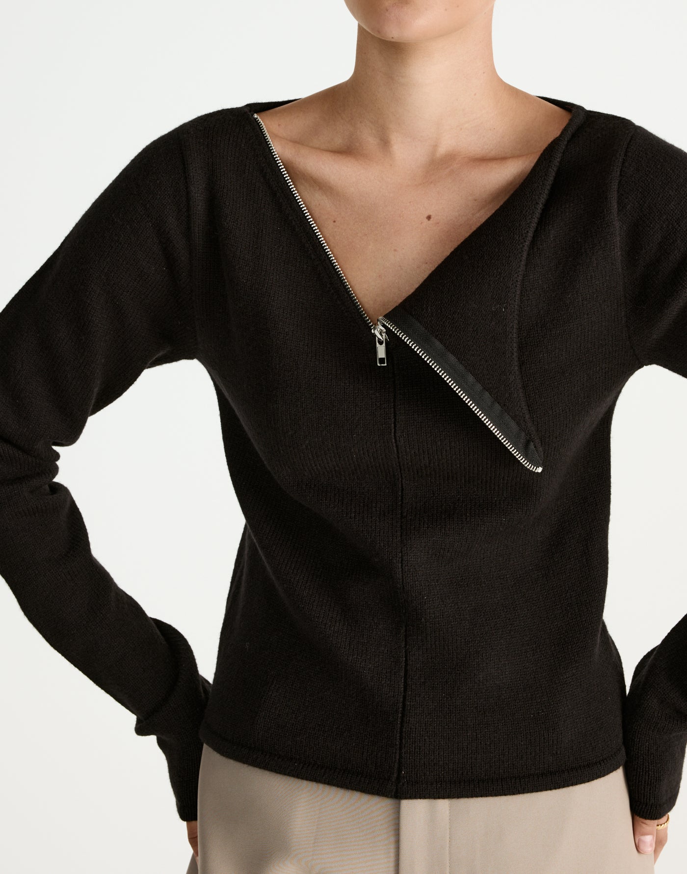 Wynter Long Sleeve Top (Black) - CHARCOAL Exclusive - - Women's Top - Charcoal Clothing