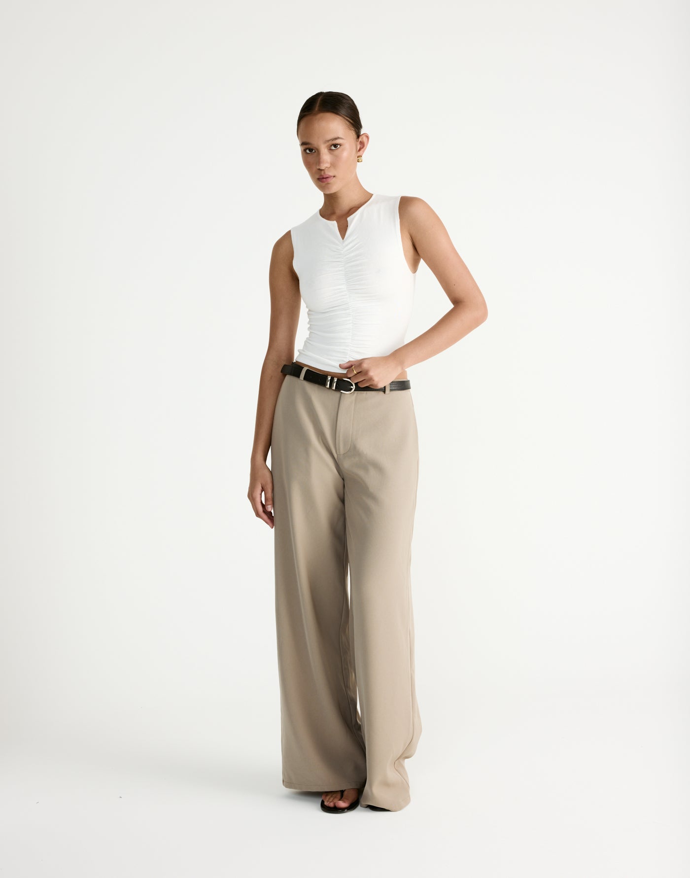 Laney Top (White) - CHARCOAL Exclusive - - Women's Top - Charcoal Clothing