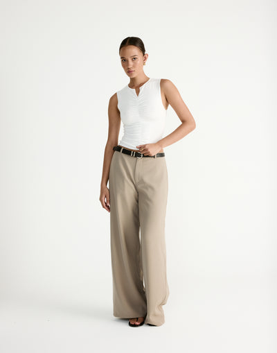 Laney Top (White) - CHARCOAL Exclusive - - Women's Top - Charcoal Clothing