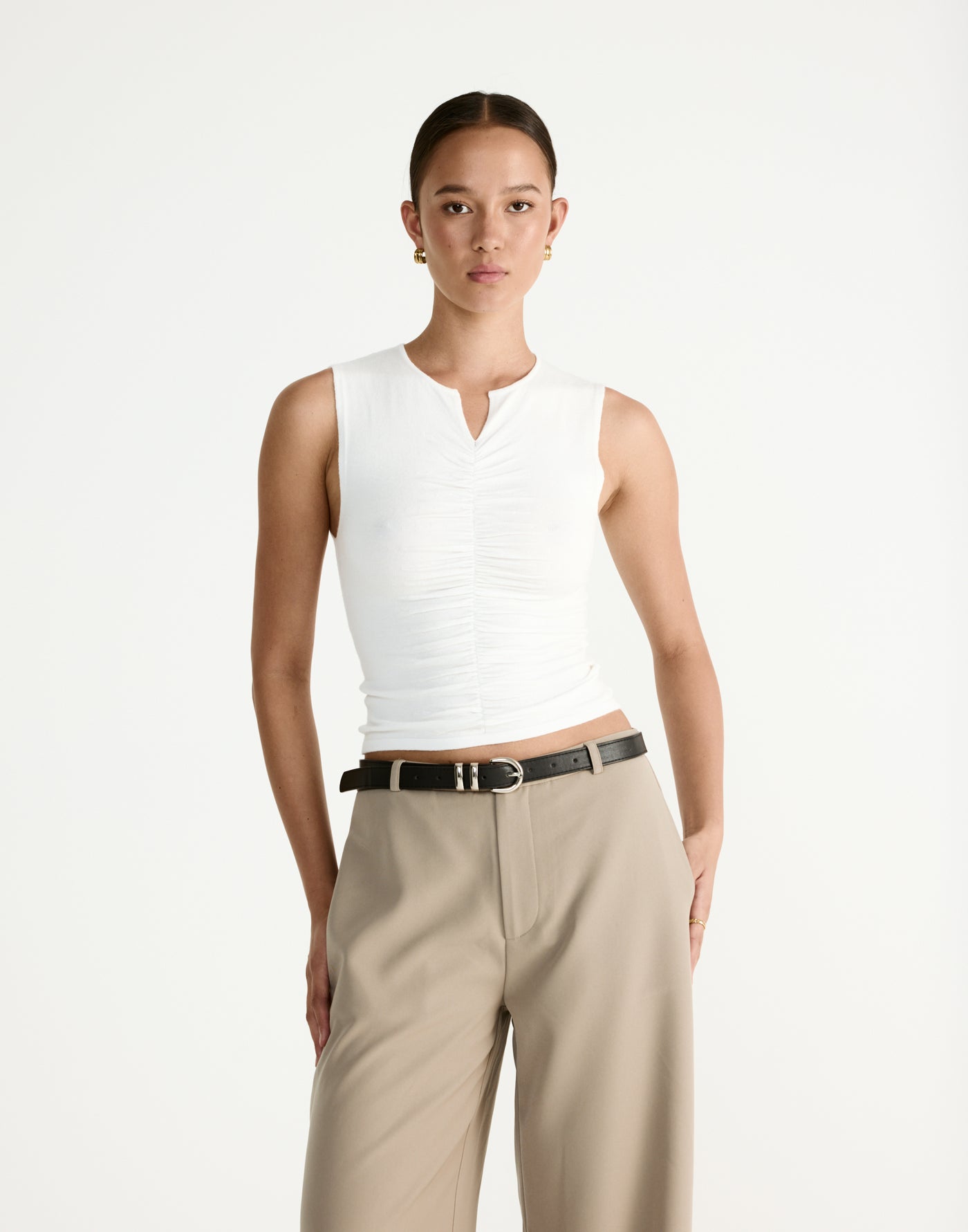 Laney Top (White) - CHARCOAL Exclusive - - Women's Top - Charcoal Clothing