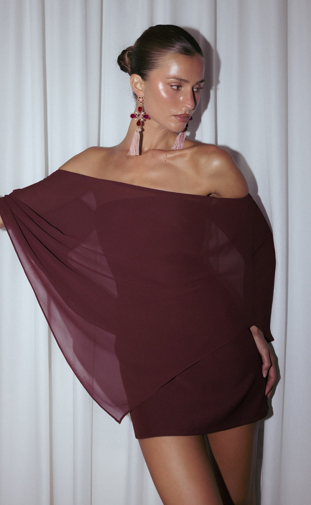 charcoal brown dress DRESSES – USA and the leg split
