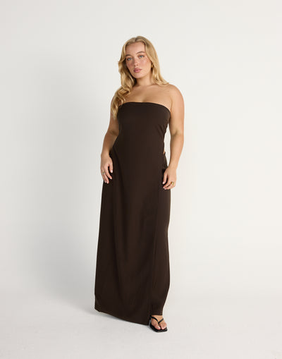 Gabby Maxi Dress (Choc) | CHARCOAL Exclusive - - Women's Dress - Charcoal Clothing