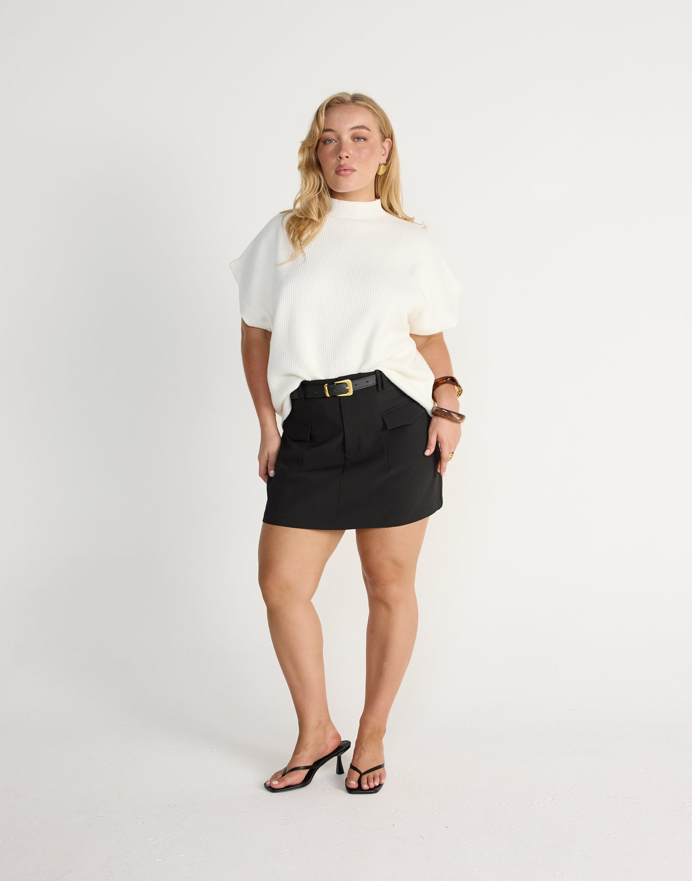 Sherin Mini Skirt (Black) | CHARCOAL Exclusive - Pocket Detail Mini Skirt - Women's Skirt - Charcoal Clothing